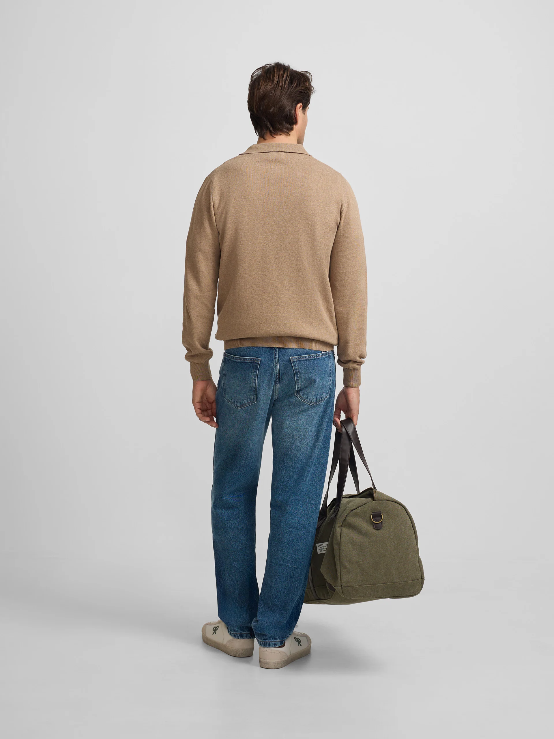 Jersey cuello polo beige claro - Image 5