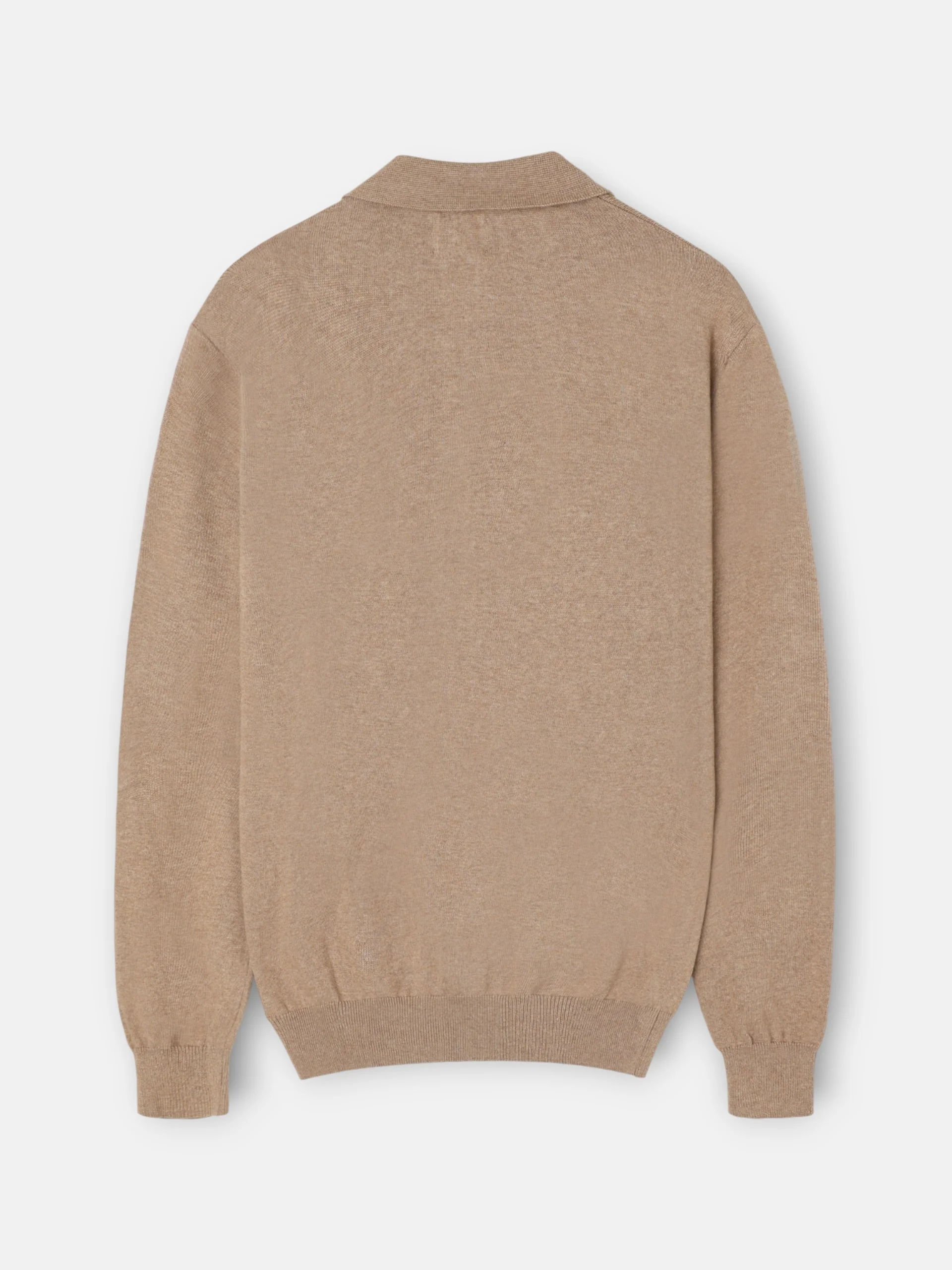Jersey cuello polo beige claro - Image 8