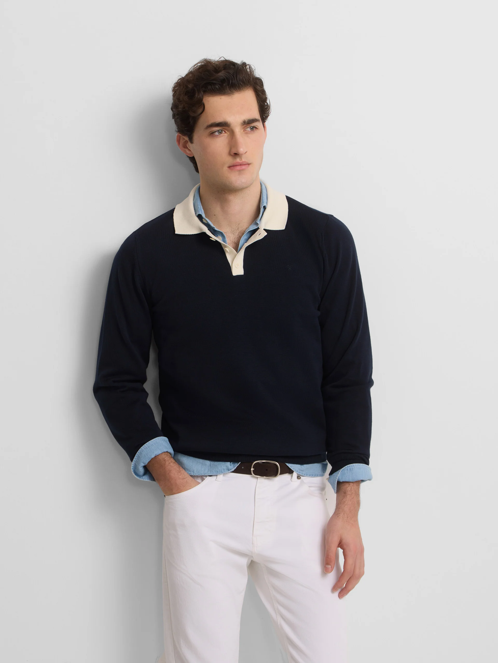 Jersey cuello polo cruise azul marino - Image 3