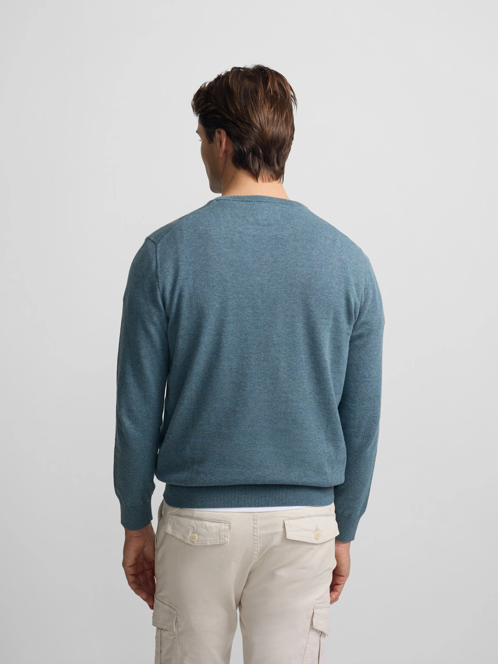 Jersey liso cuello caja azul petroleo - Image 6