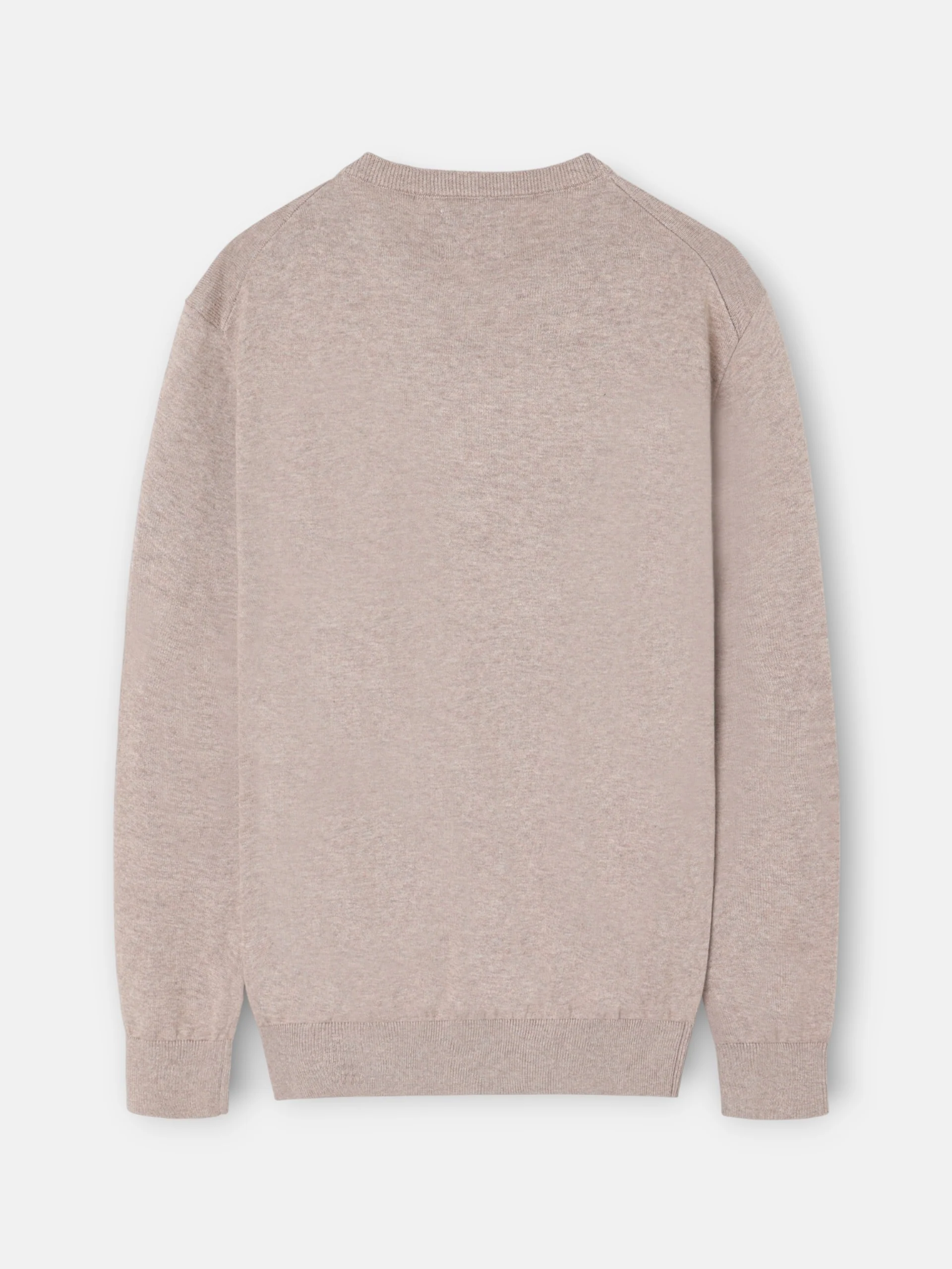 Jersey liso cuello caja beige medio - Image 6