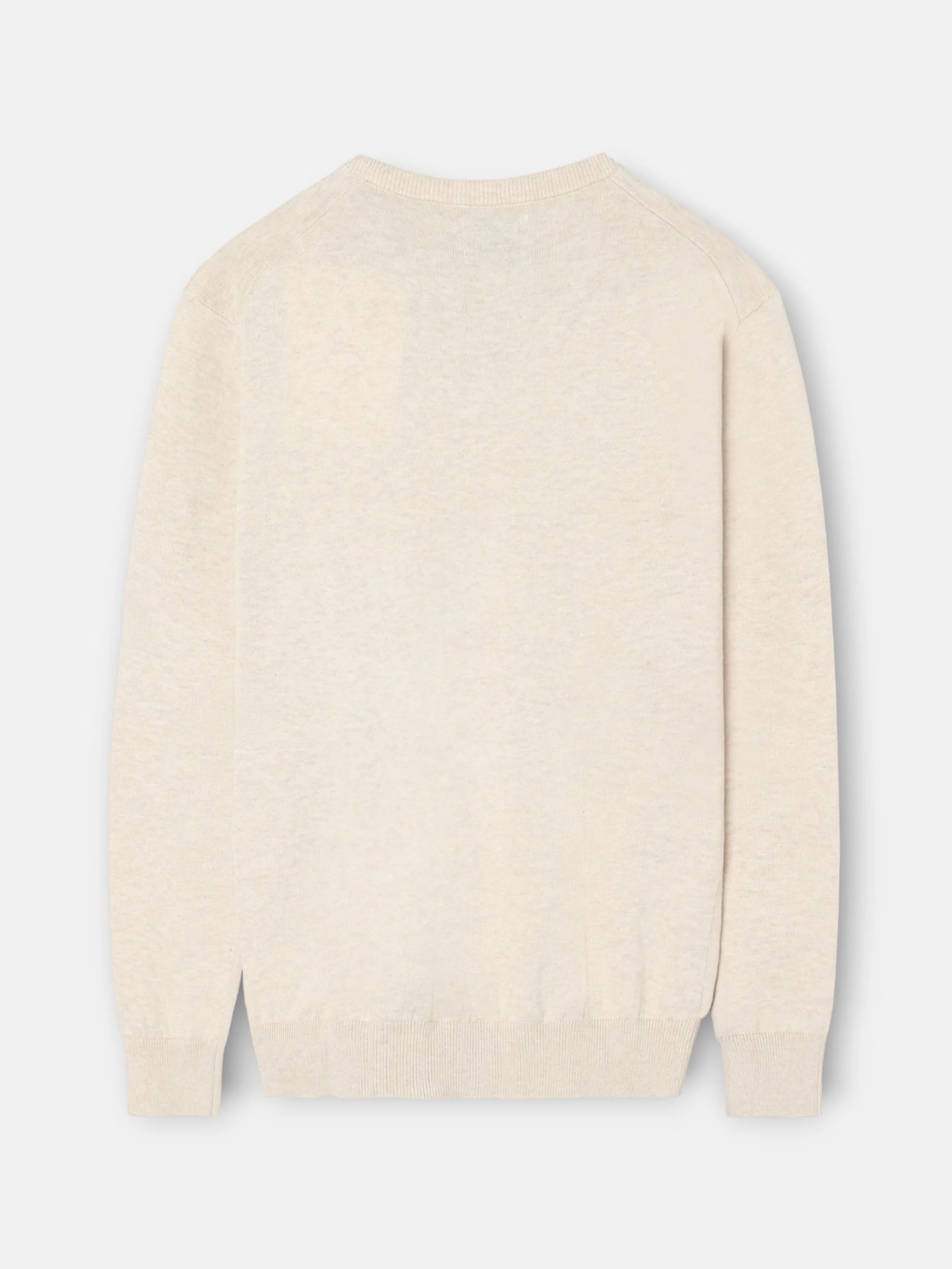 Jersey liso cuello pico crema - Image 6