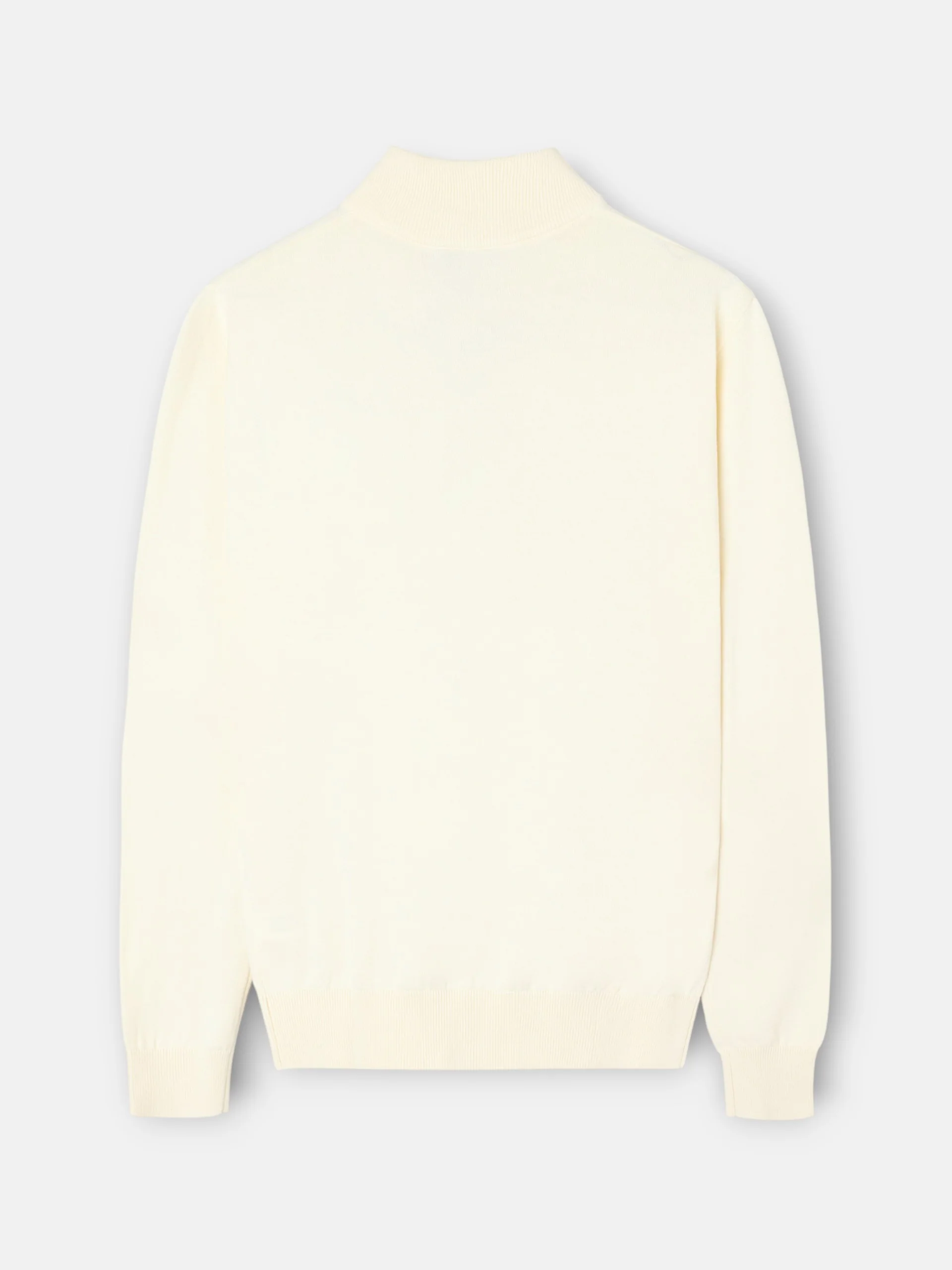 Jersey liso media cremallera crema - Image 8