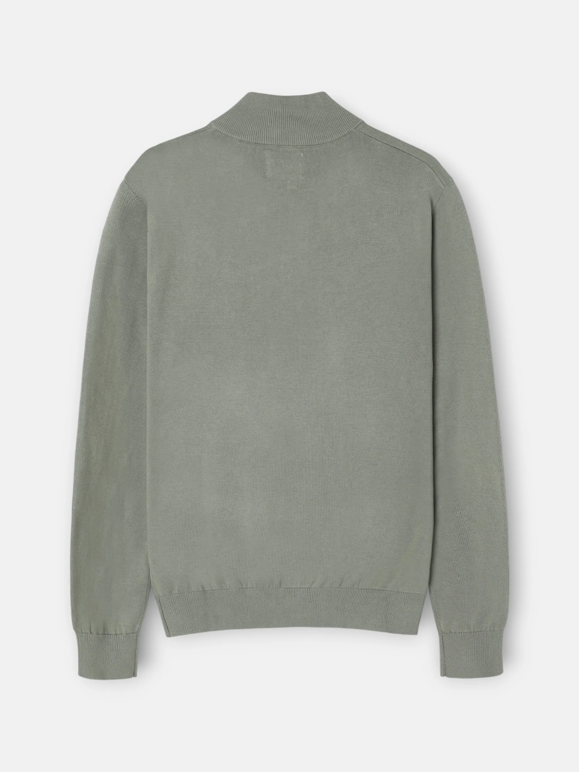 Jersey liso media cremallera verde gris - Image 9
