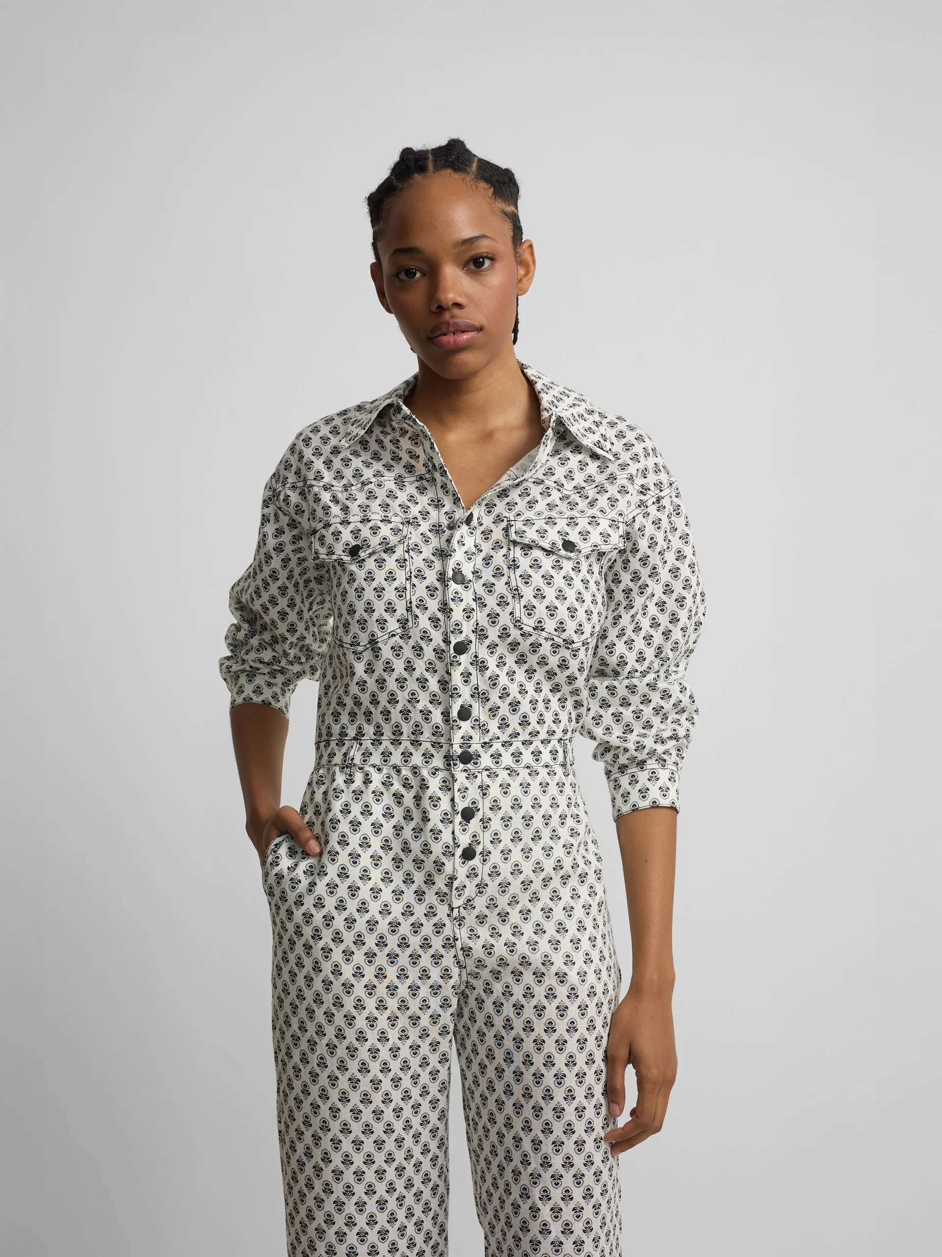 Mono lino estampado blanco - Image 4