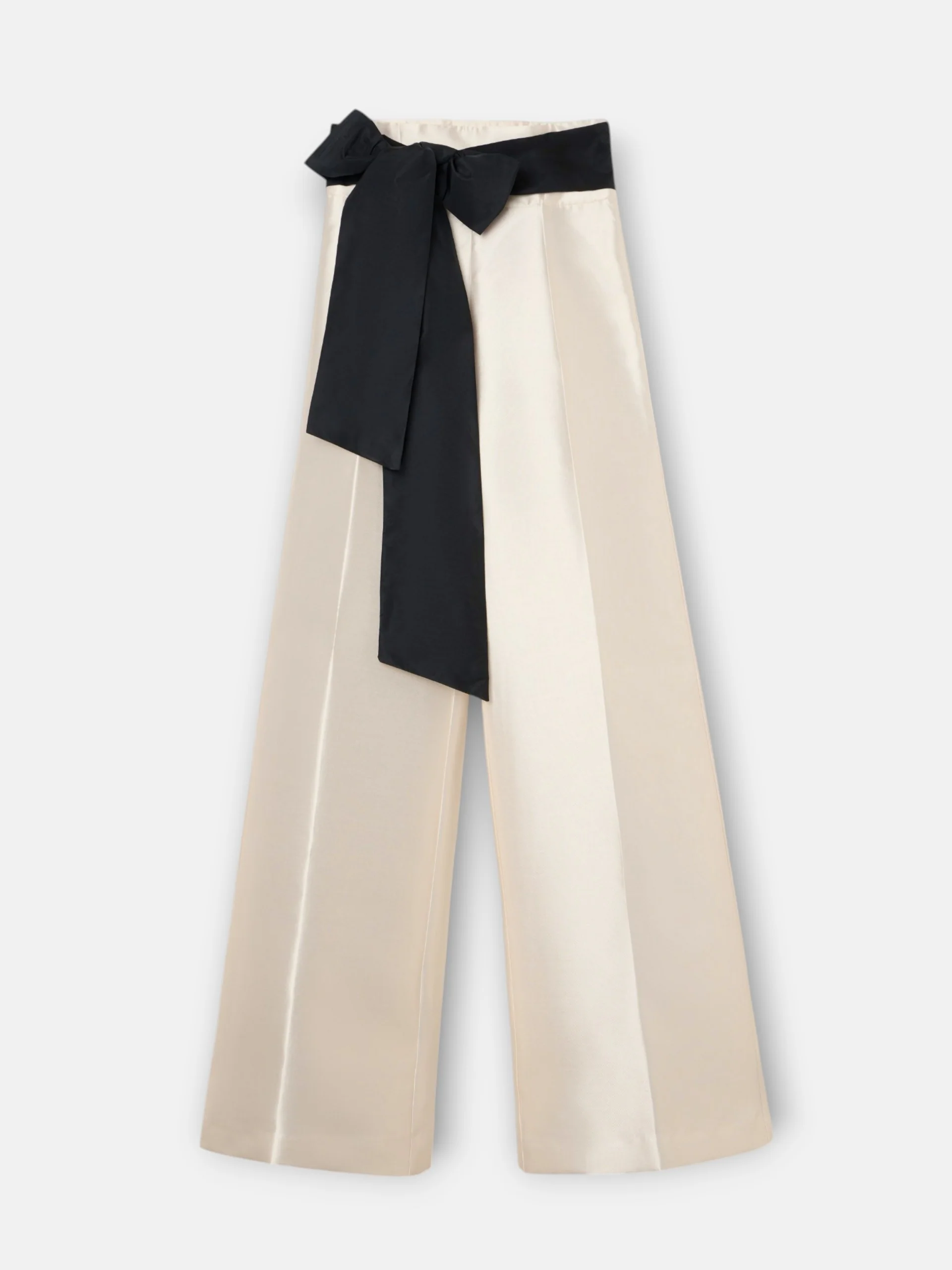 Pantalón CaprilexSilbon mikado vainilla y negro - Image 10