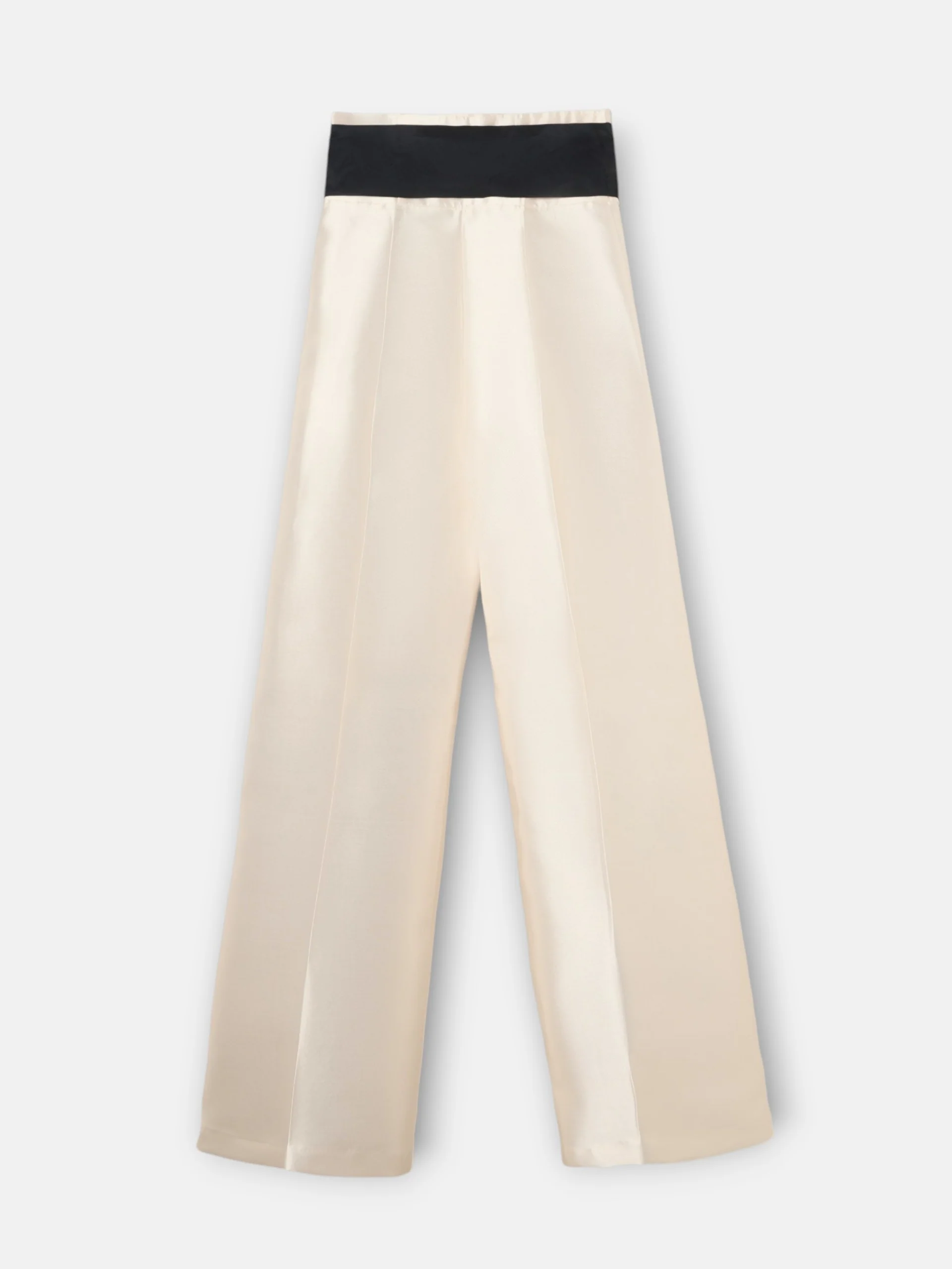 Pantalón CaprilexSilbon mikado vainilla y negro - Image 12