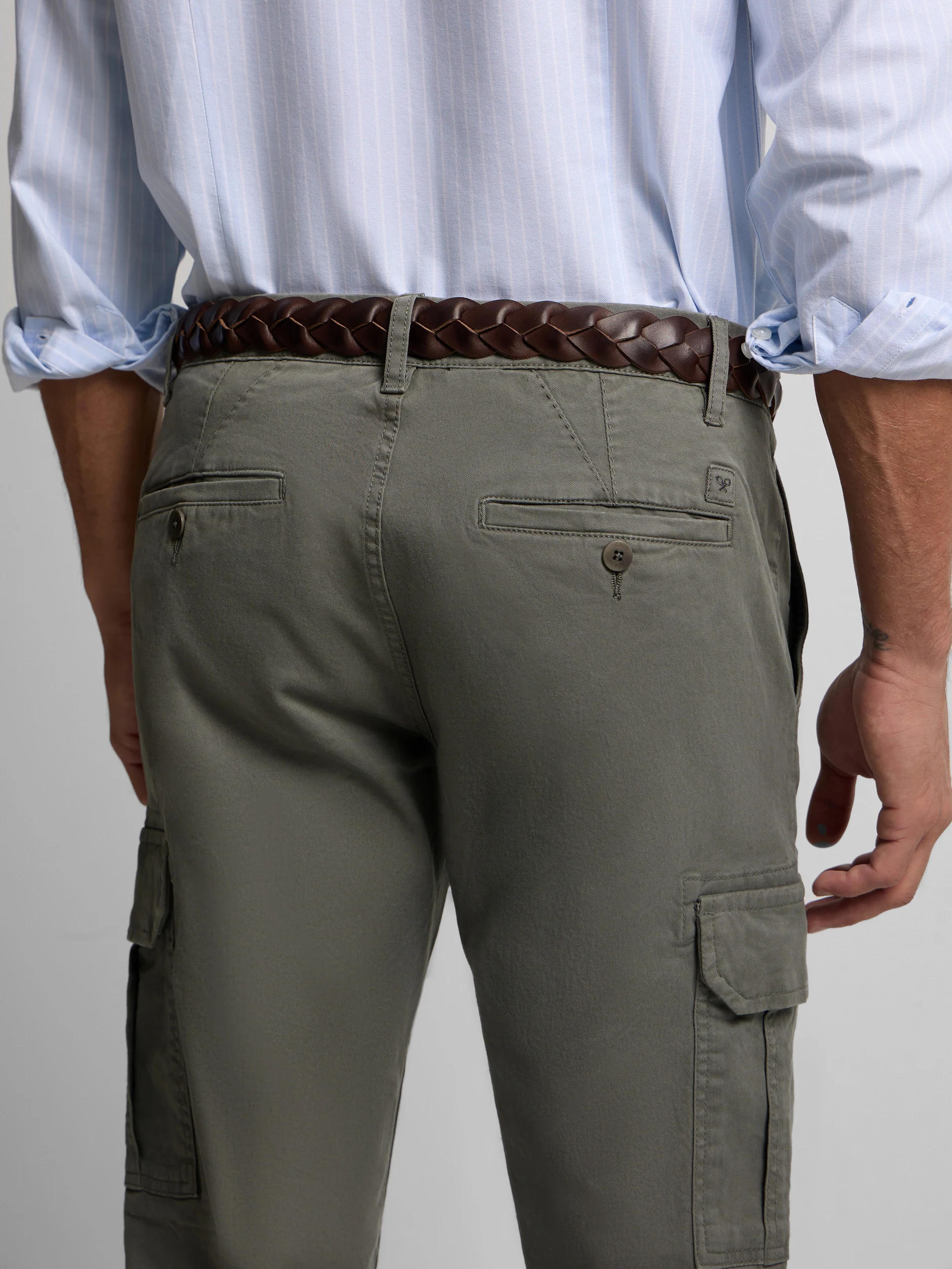 Pantalon cargo casual verde - Image 3