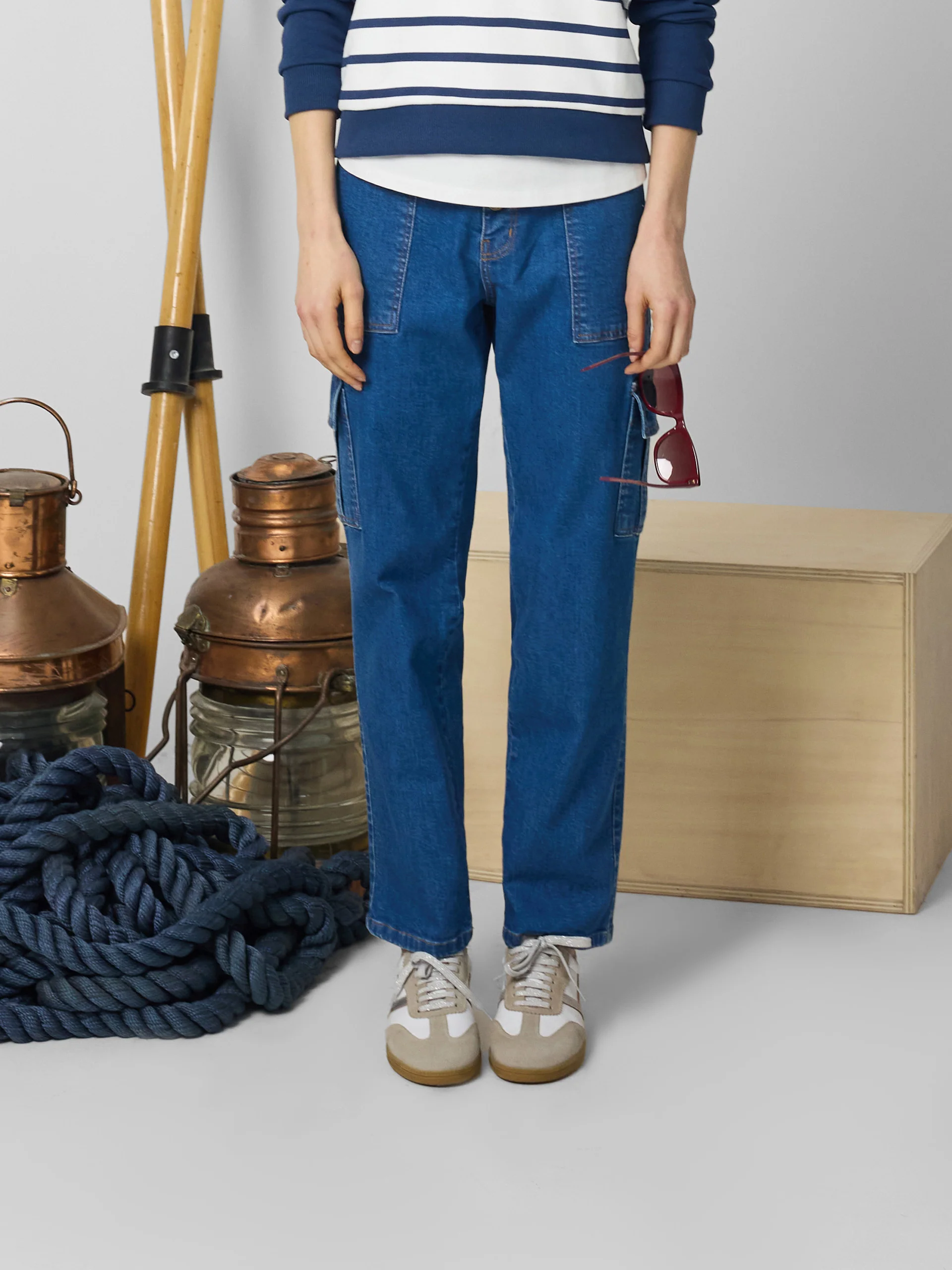 Pantalon cargo denim - Image 4
