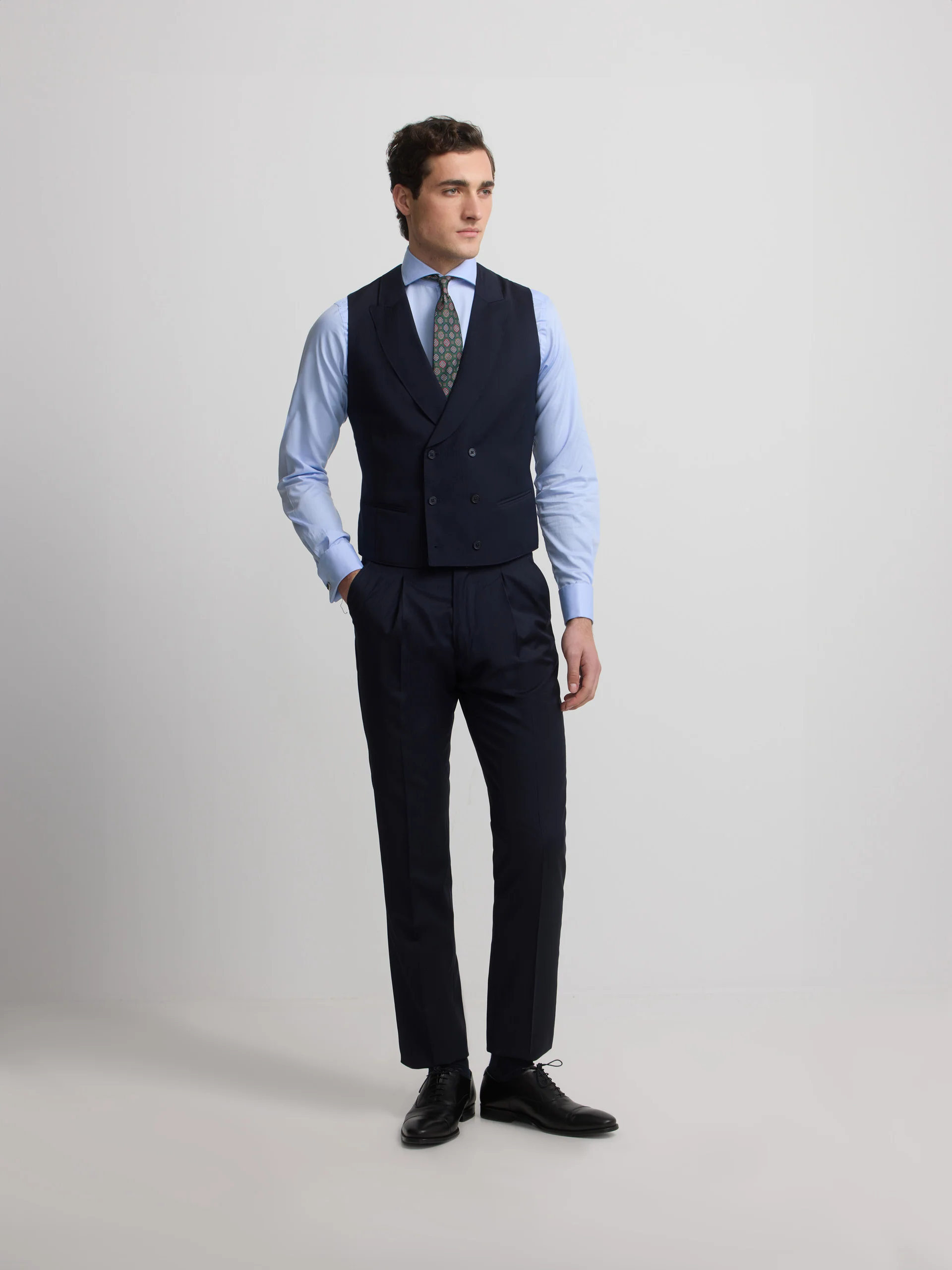 Pantalon chaque espiga azul marino