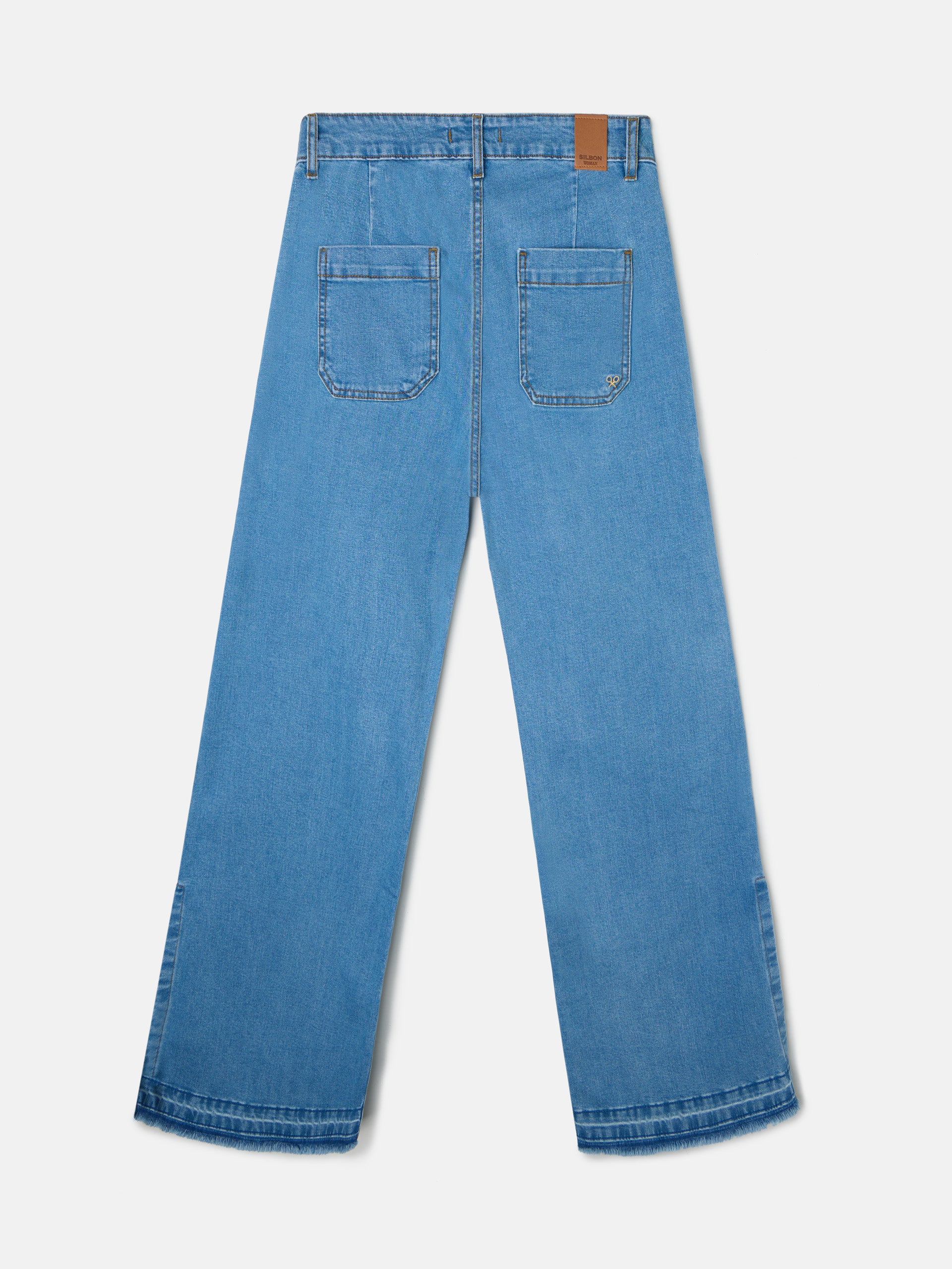 Pantalon culotte bolsillos denim - Image 3