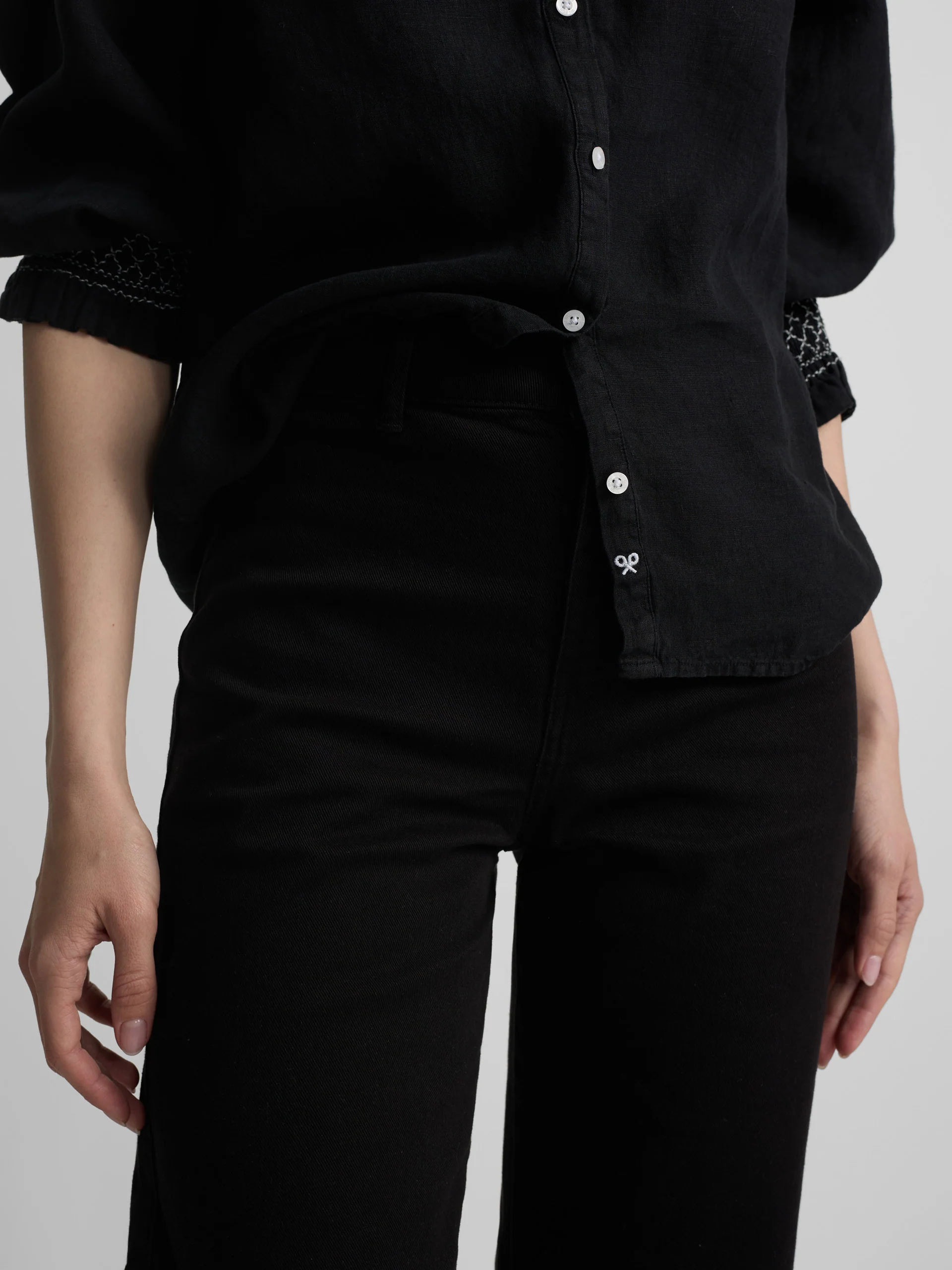 Pantalon culotte negro - Image 3
