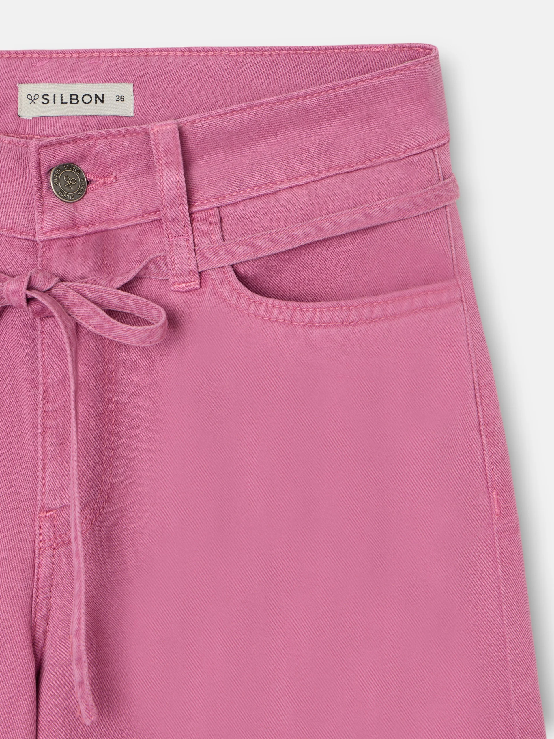 Pantalon denim cordon frambuesa - Image 2