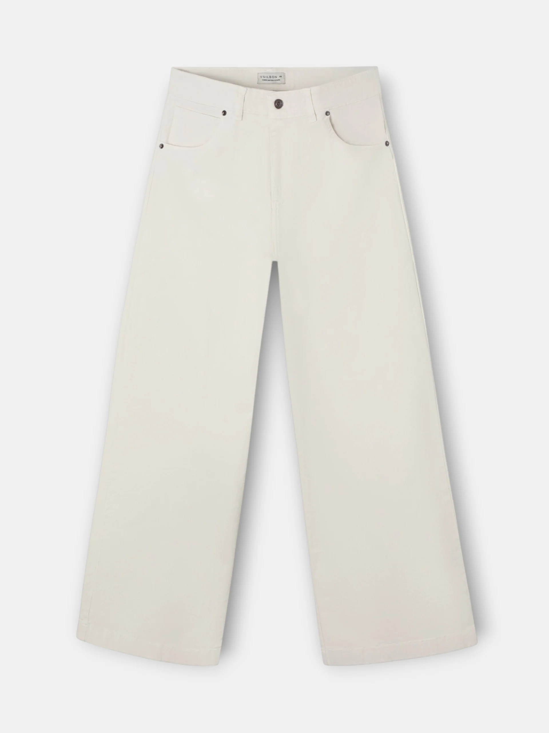 Pantalón denim crudo