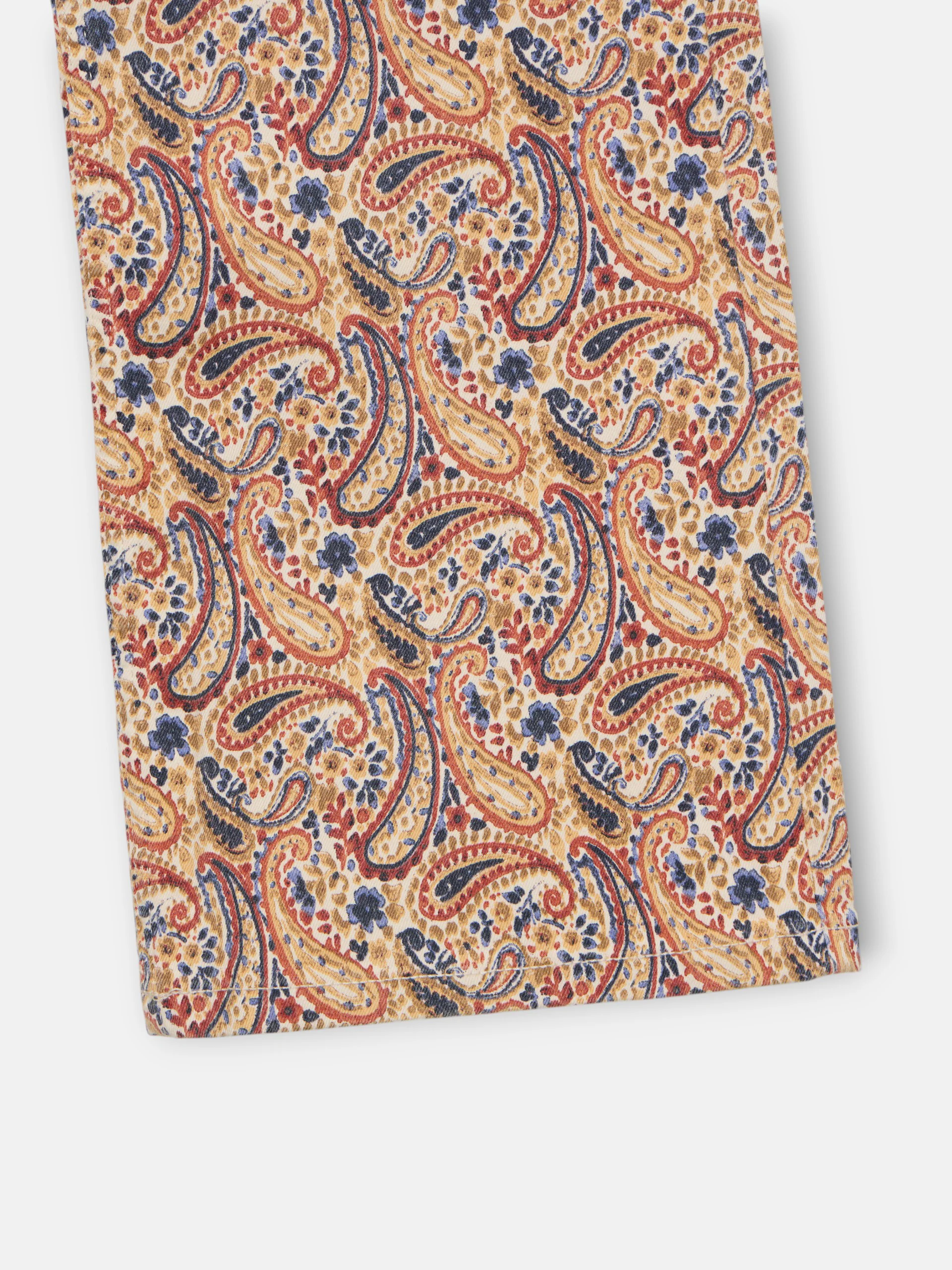 Pantalon denim estampado cachemir naranjas - Image 7