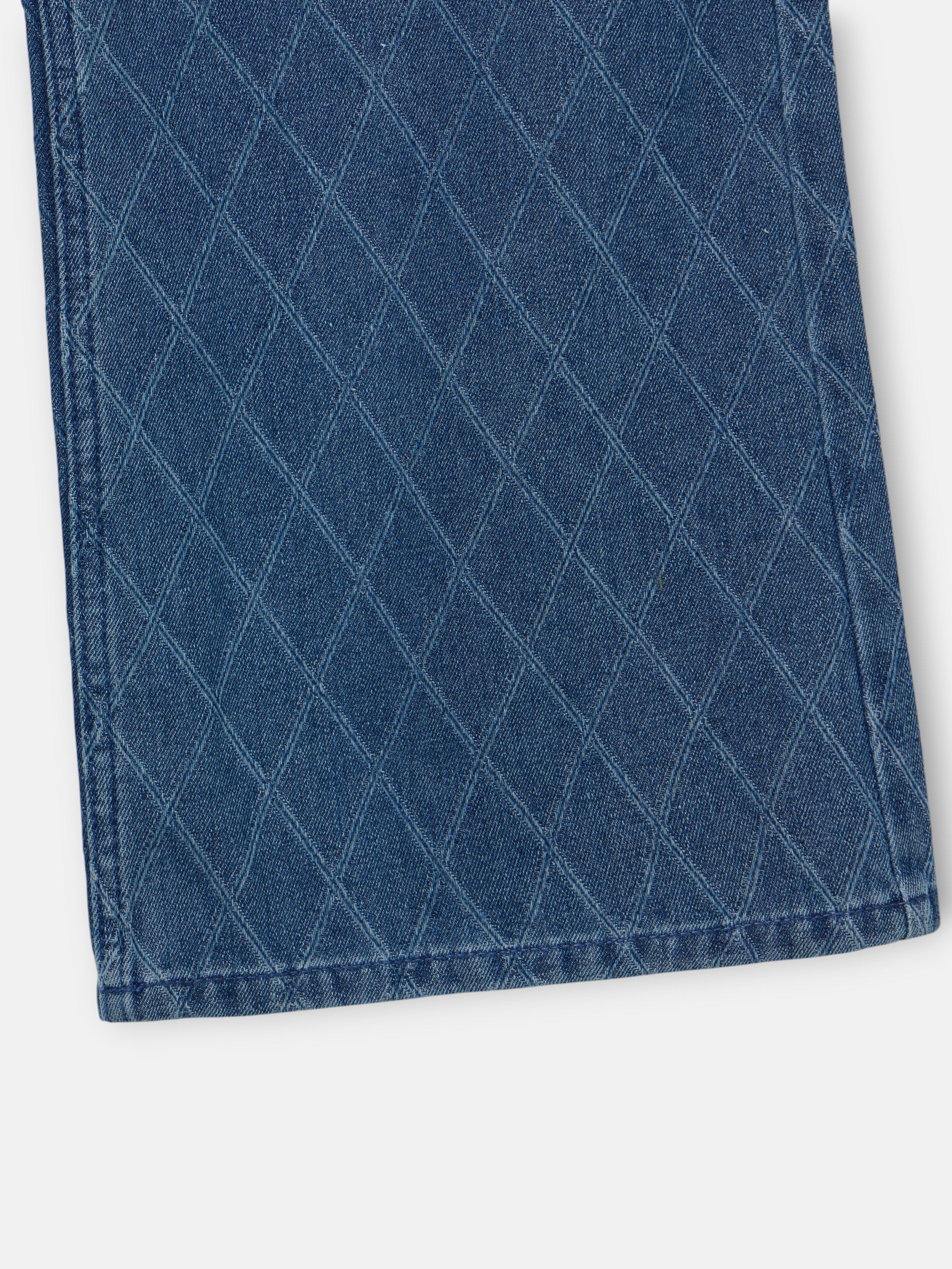 Pantalon denim estampado rombos azul - Image 10
