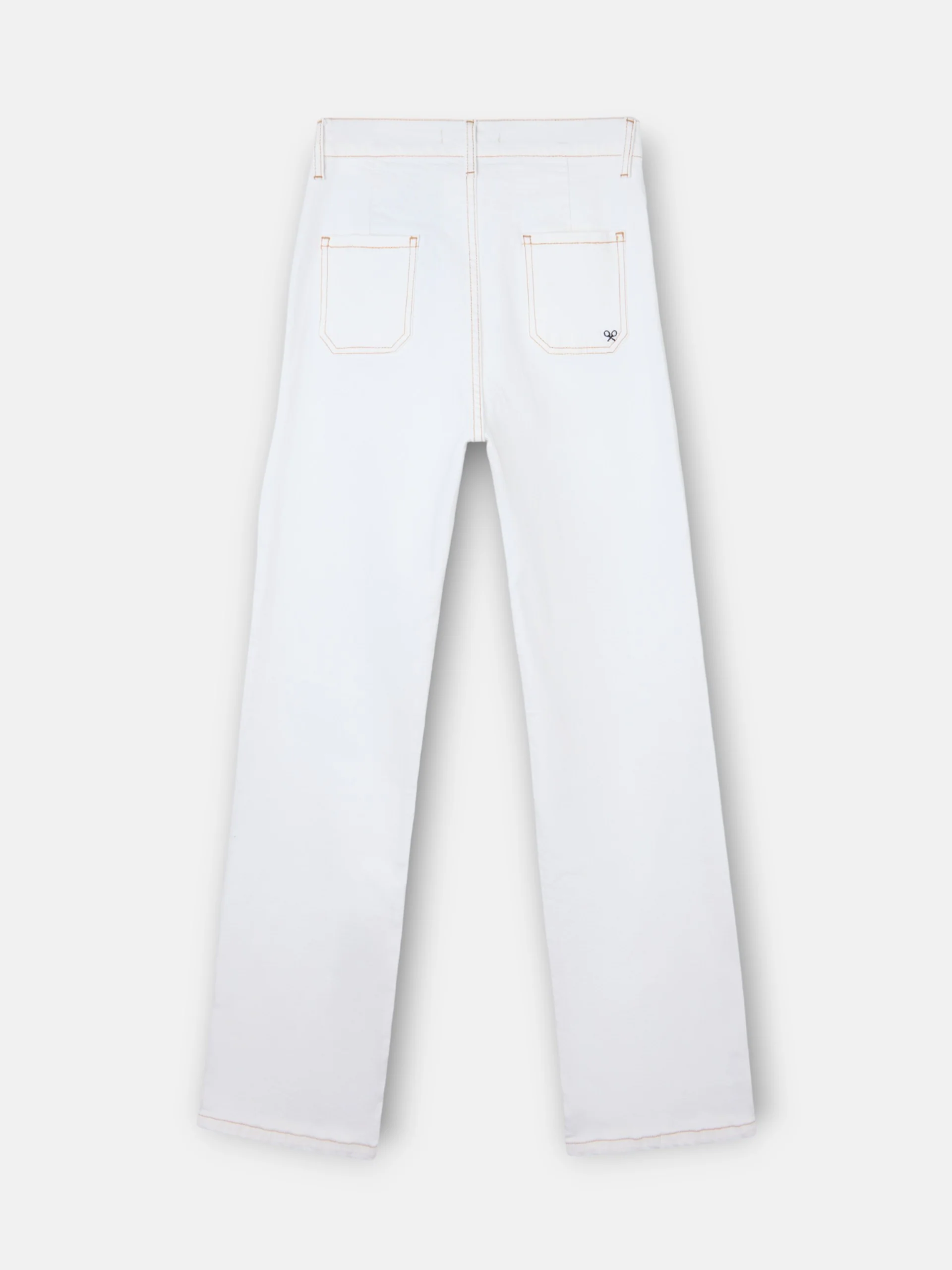 Pantalon denim hebillas blanco - Image 11