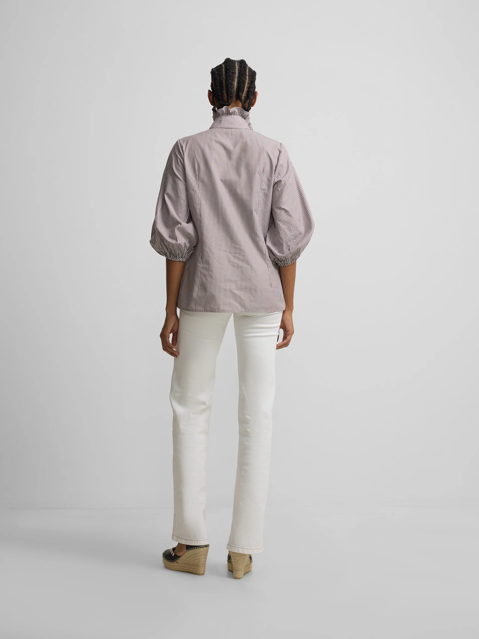 Pantalon denim hebillas blanco - Image 5