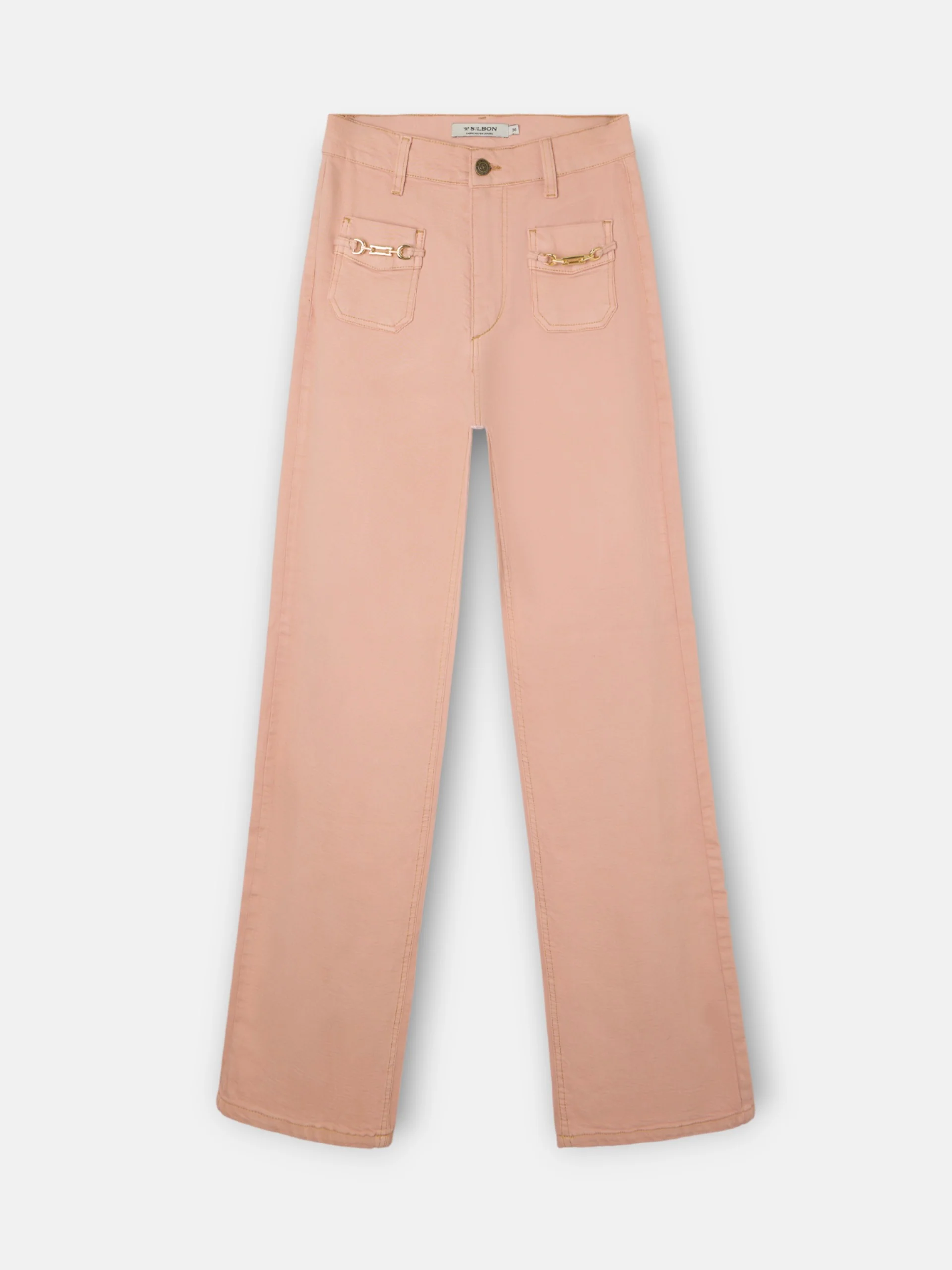 Pantalon denim hebillas coral - Image 6