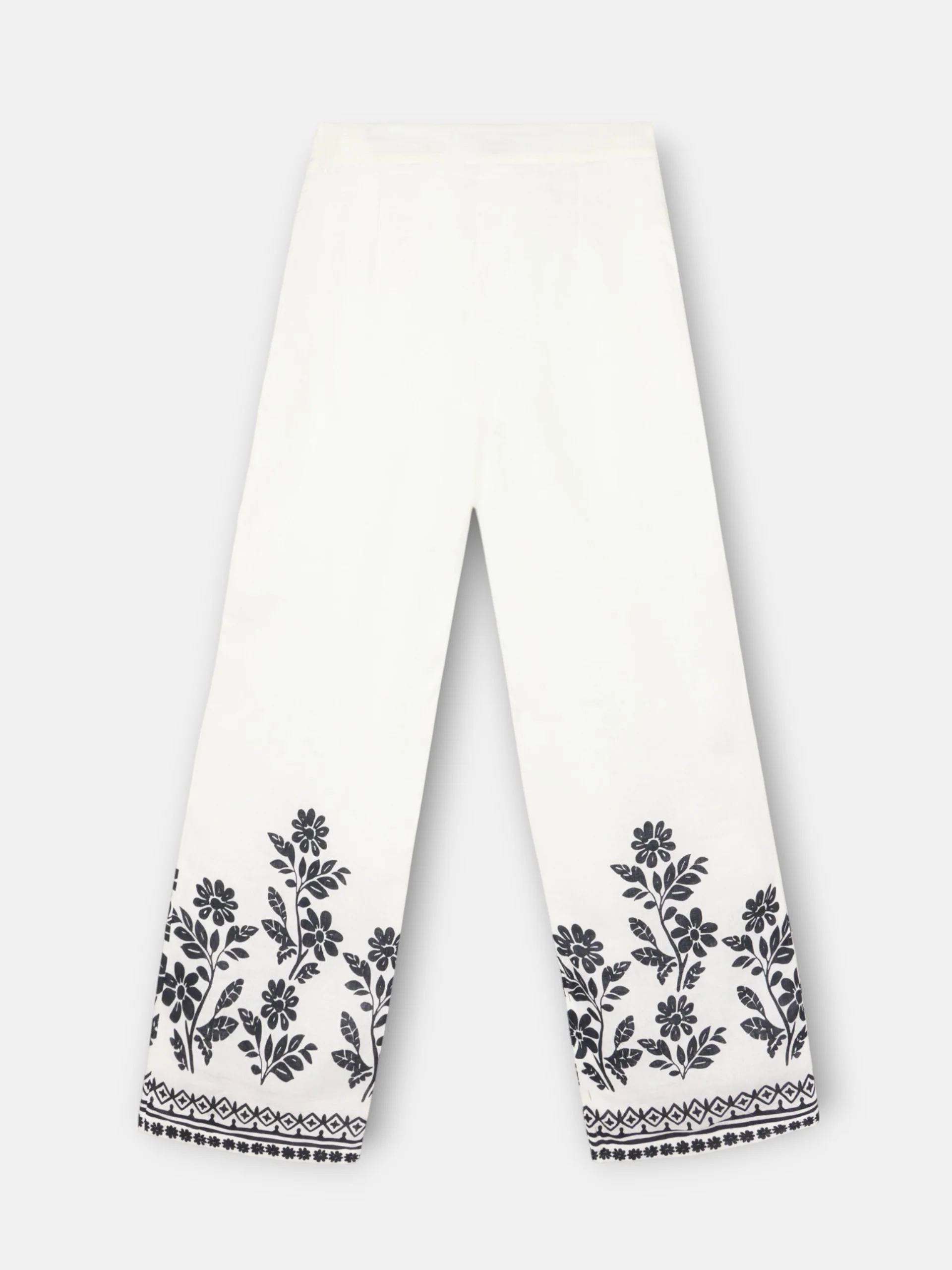 Pantalon estampado flores blanca - Image 8
