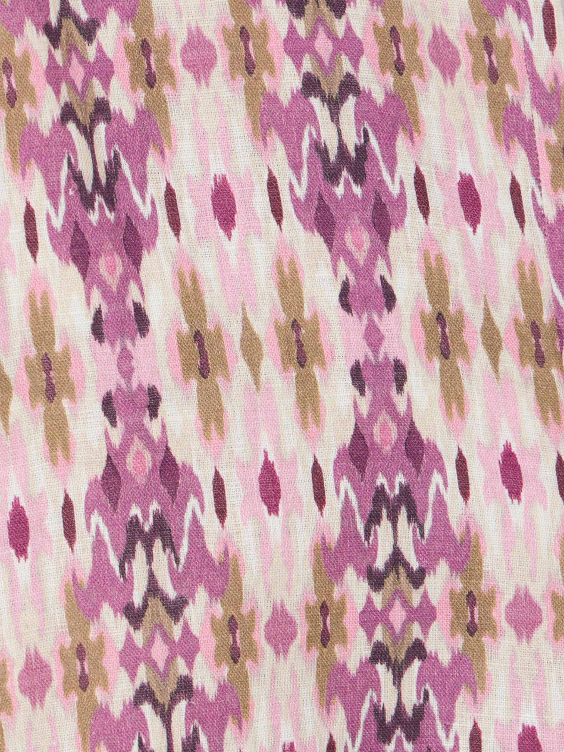 Pantalon girl lino estampado ikat rosas - Image 8