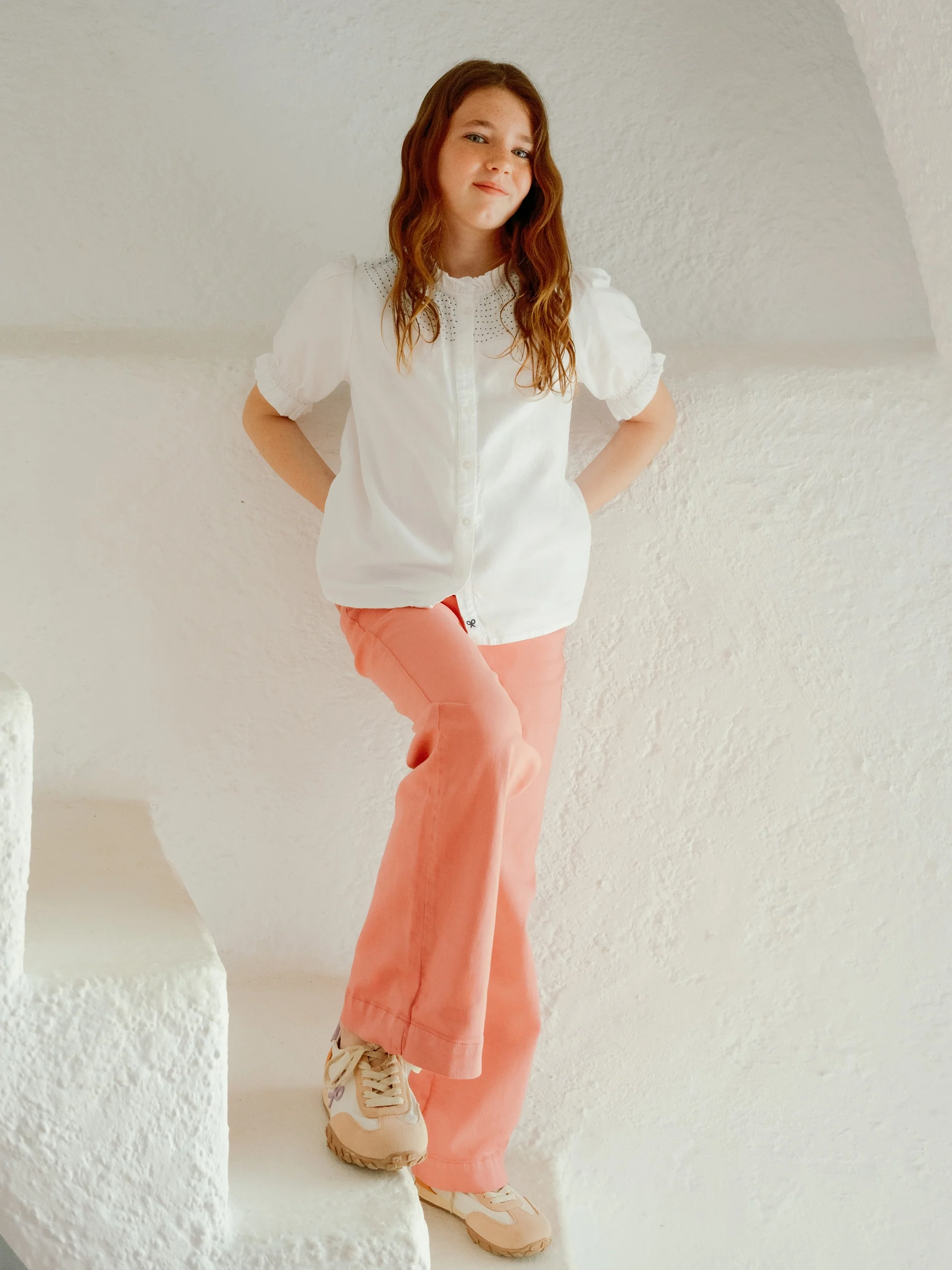 Pantalon girl marinero rosa