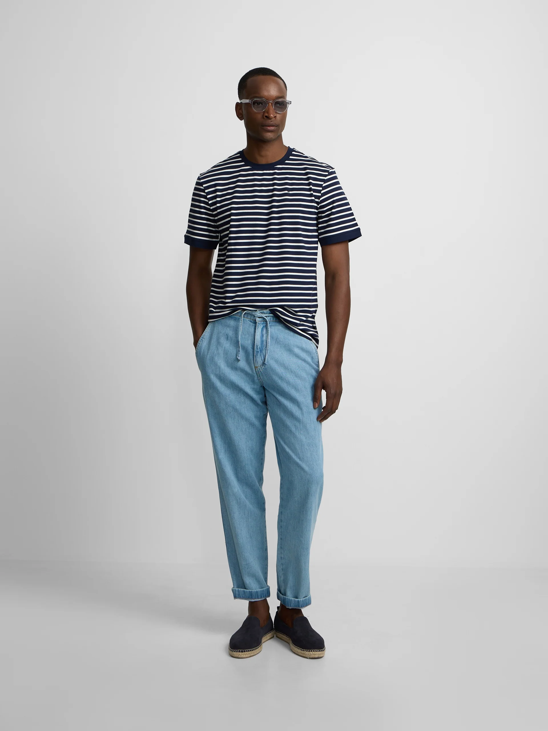 Pantalon jogger denim azul claro
