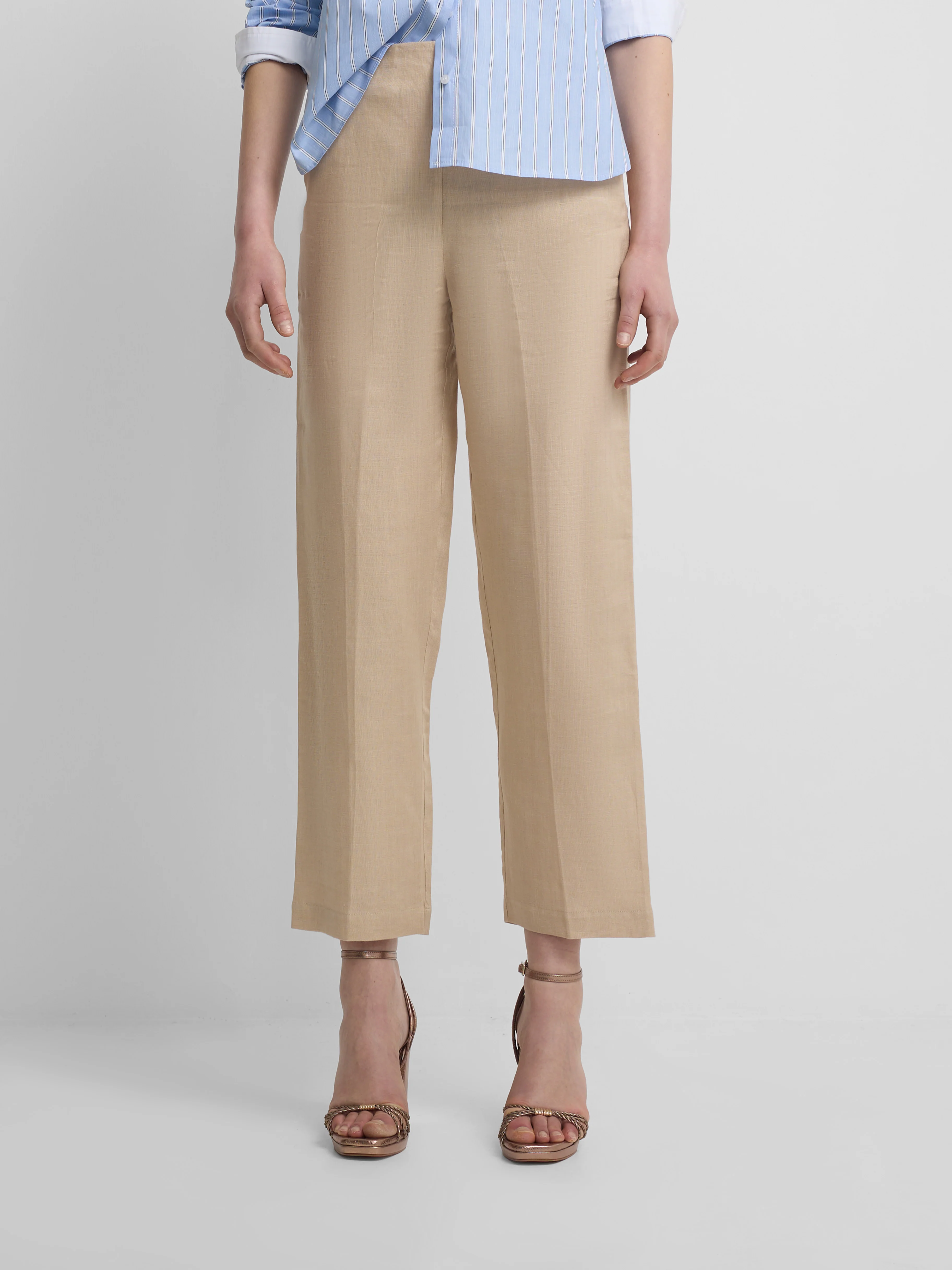 Pantalon lino beige - Image 3