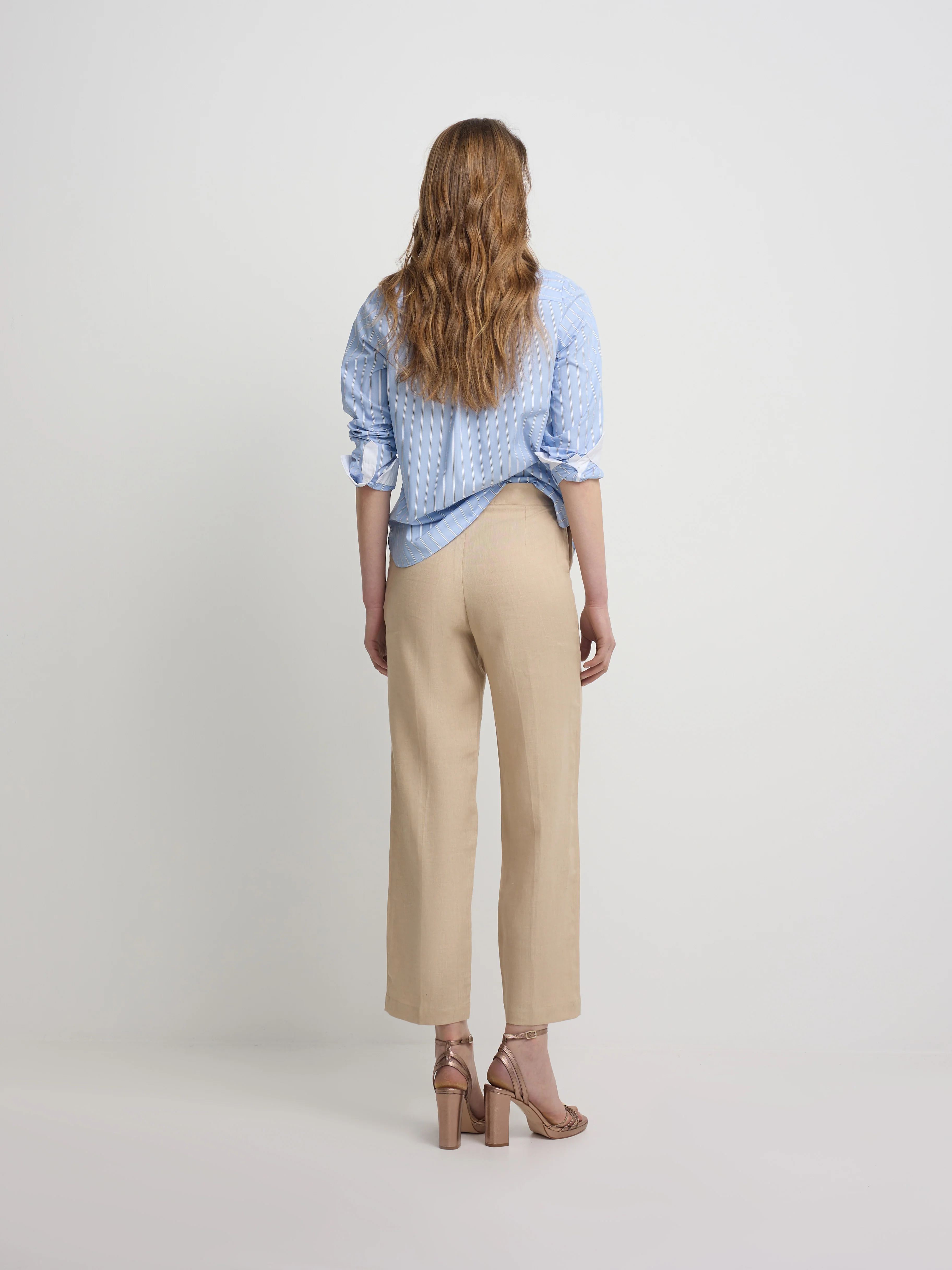 Pantalon lino beige - Image 8