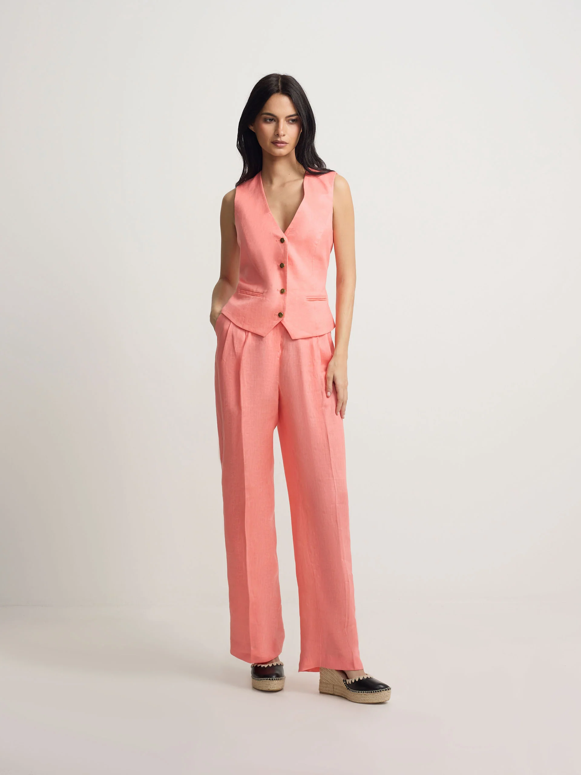 Pantalon recto coral - Image 5
