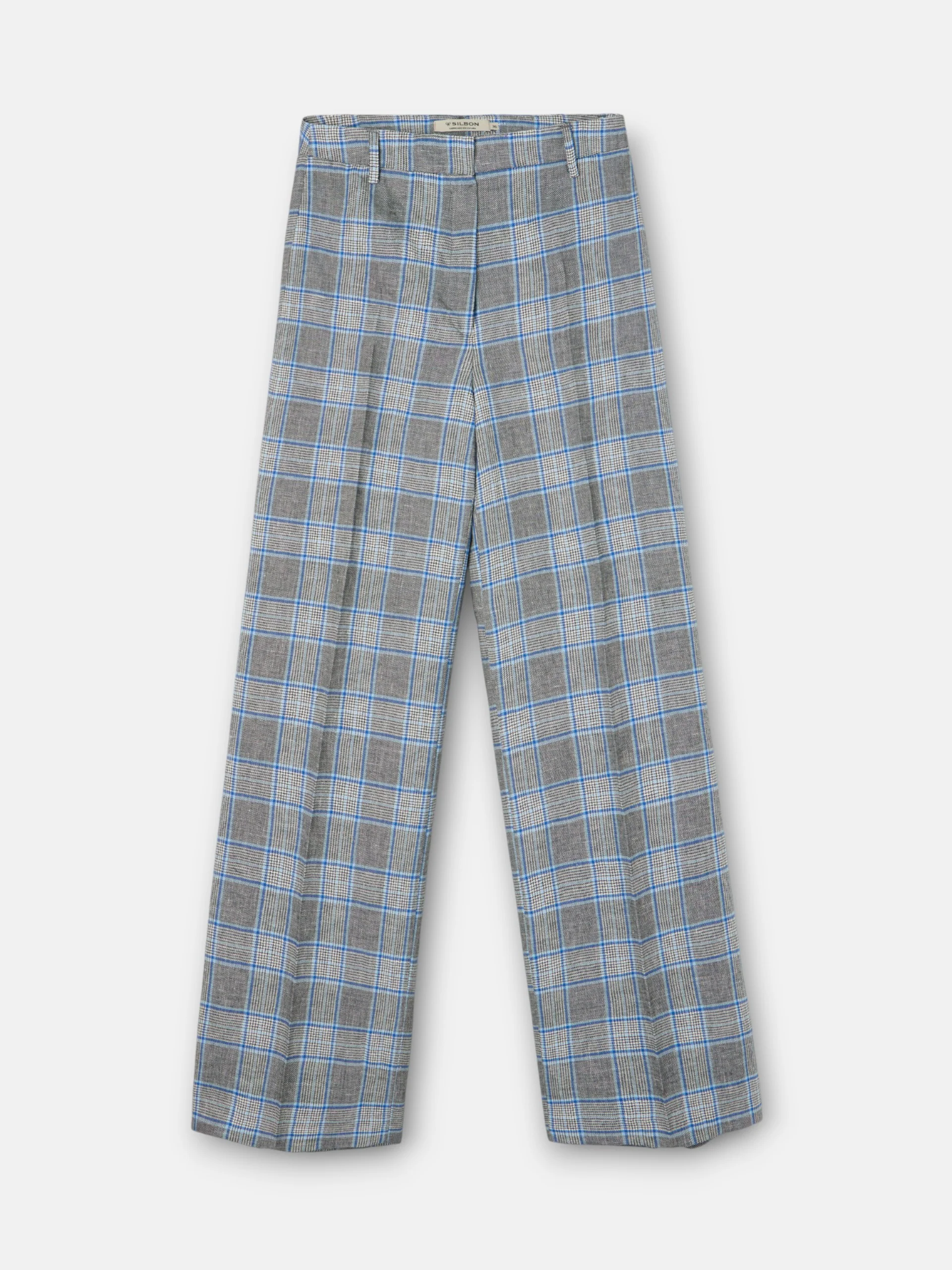 Pantalon recto cuadros marino - Image 7