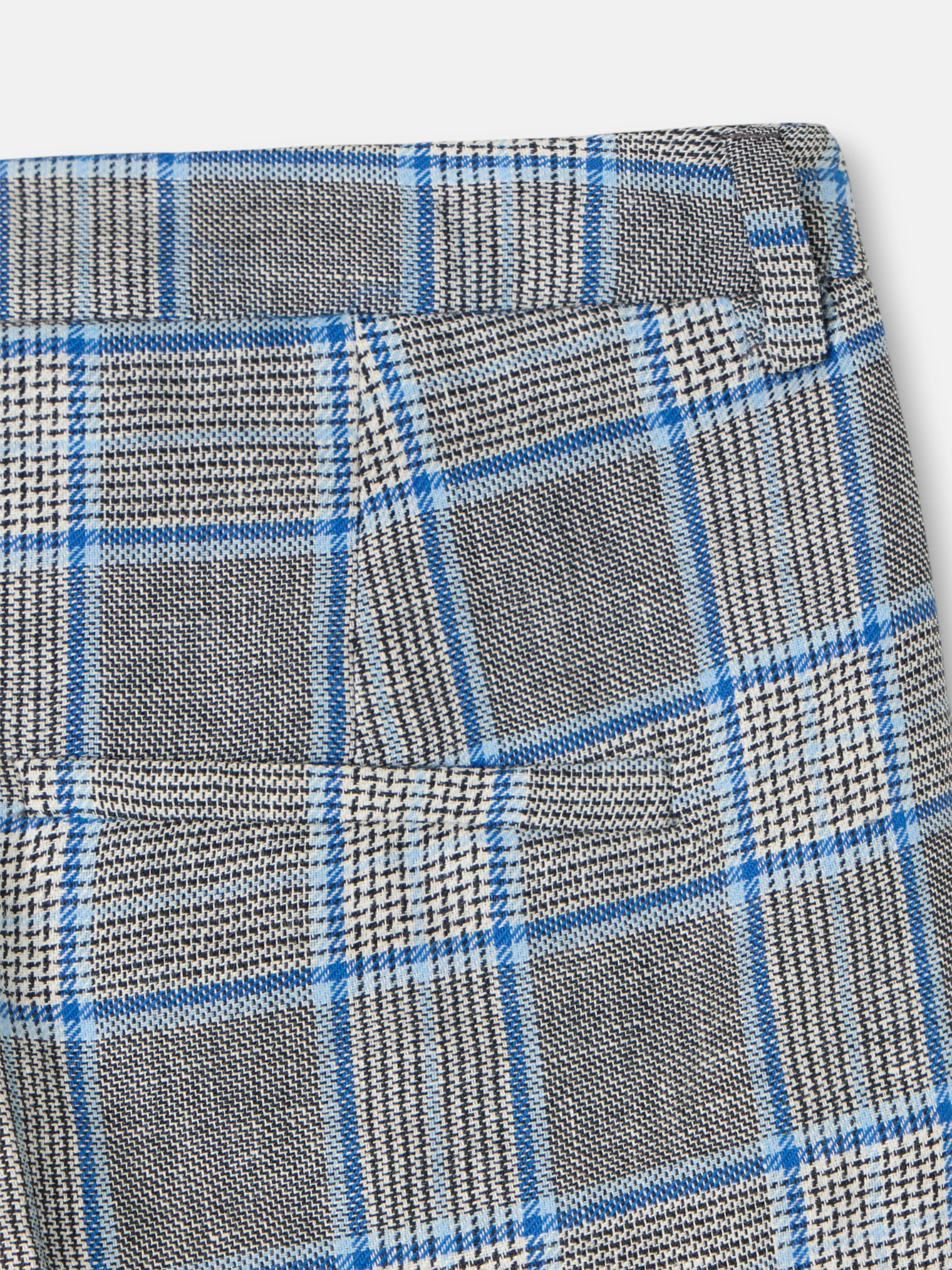 Pantalon recto cuadros marino - Image 8