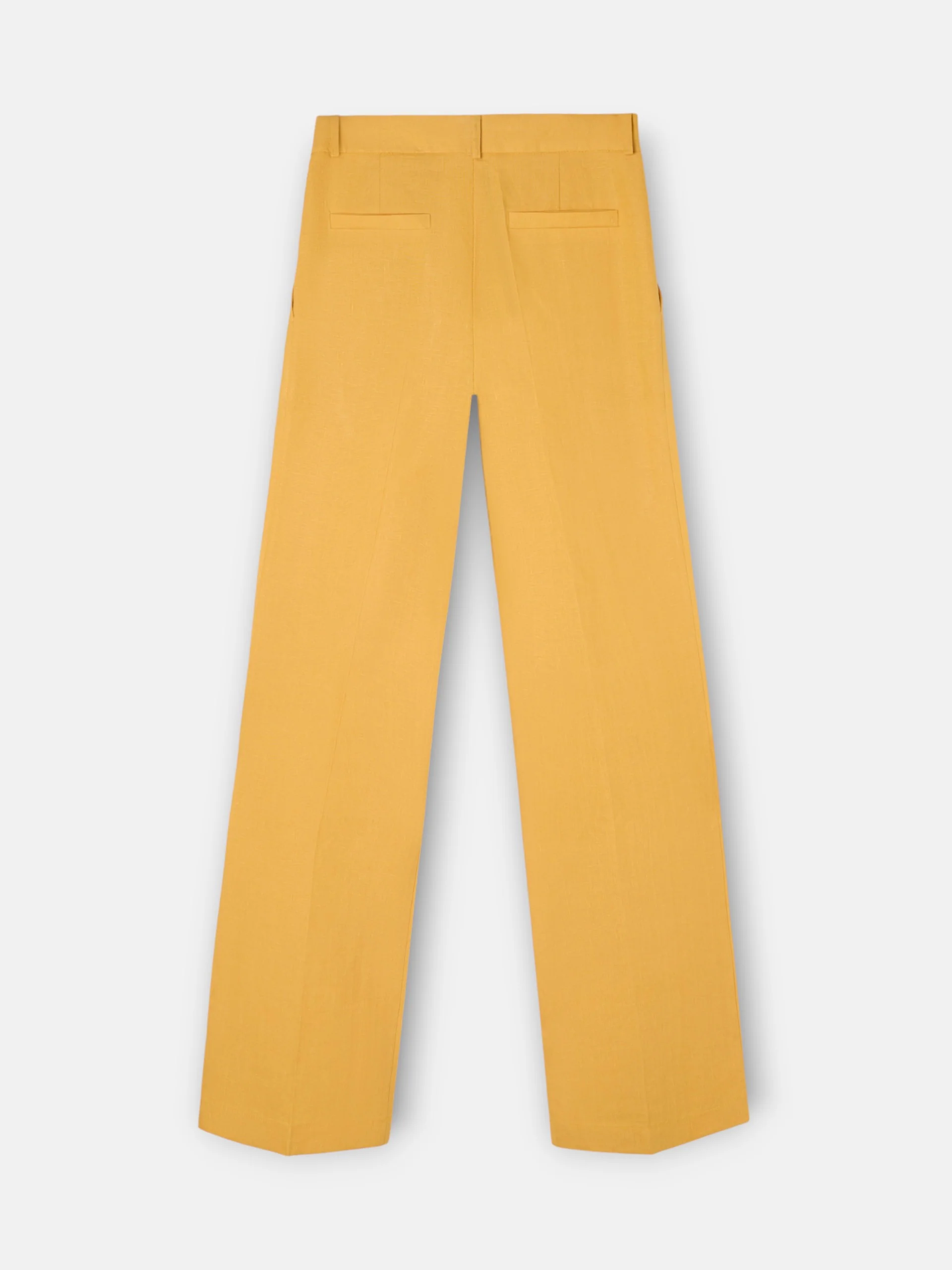 Pantalon recto lino amarillo - Image 7