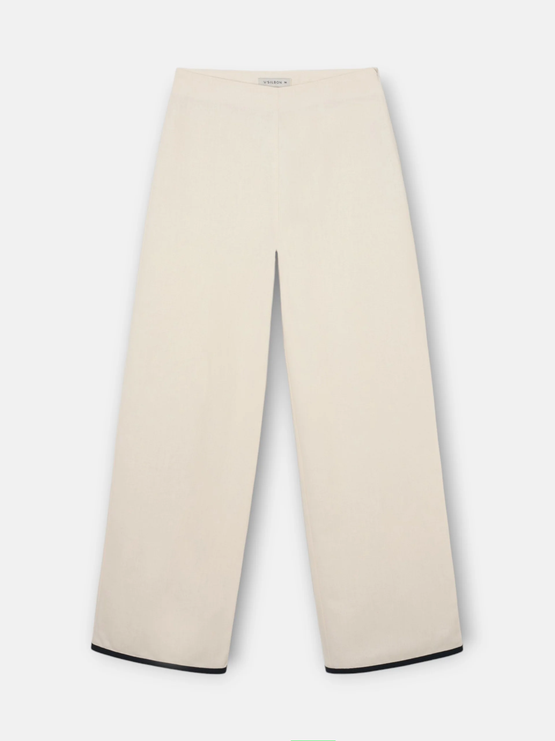 Pantalon recto lino crudo - Image 3