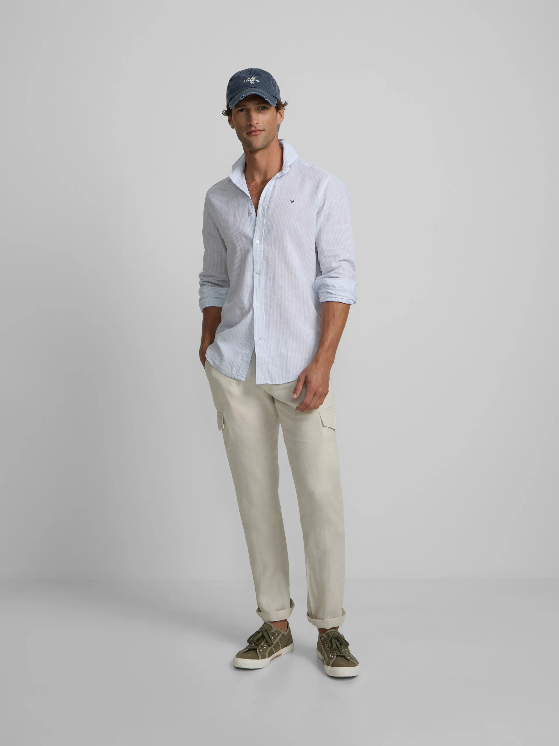 Pantalon sport cargo lino piedra - Image 3