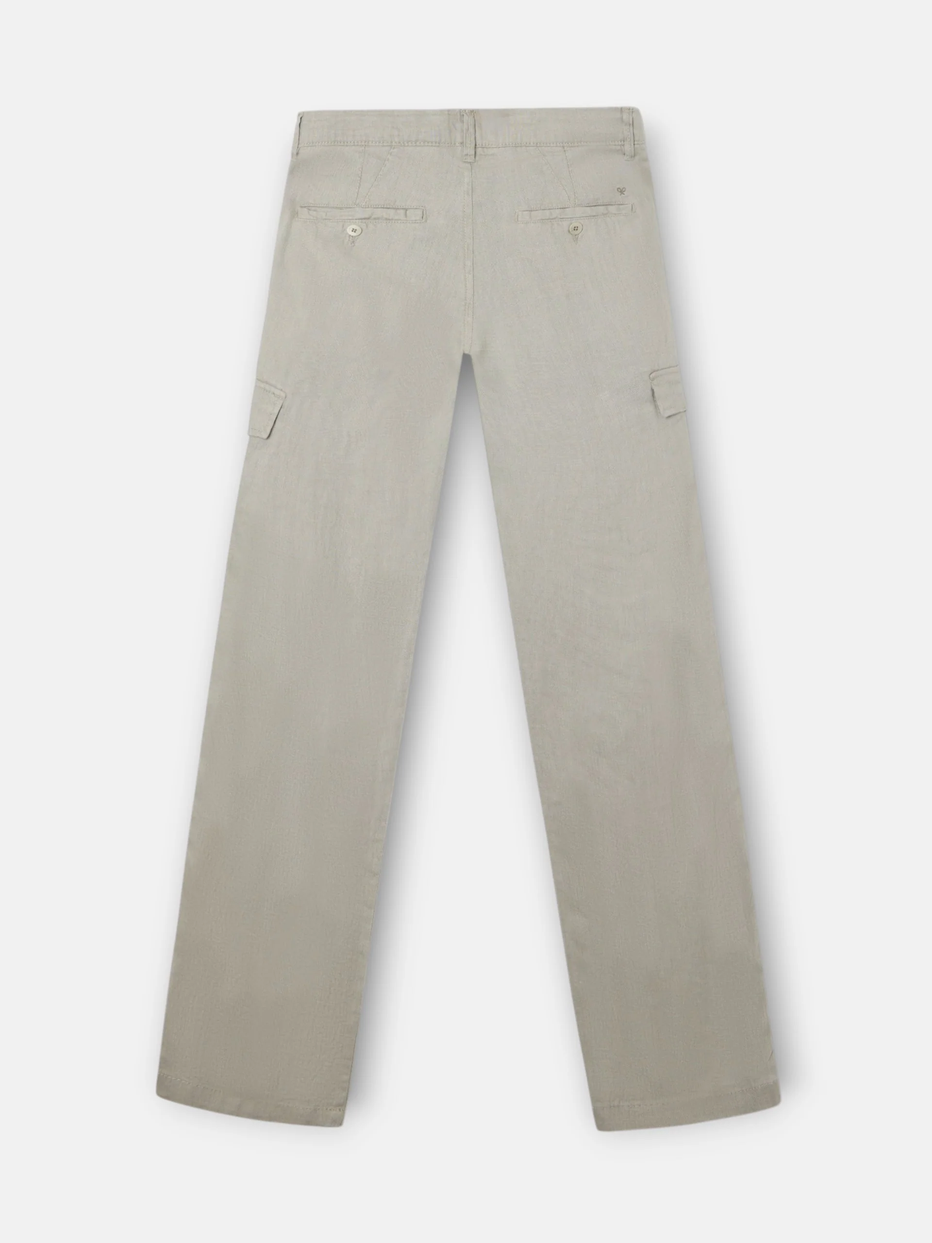 Pantalon sport cargo lino verde medio - Image 3