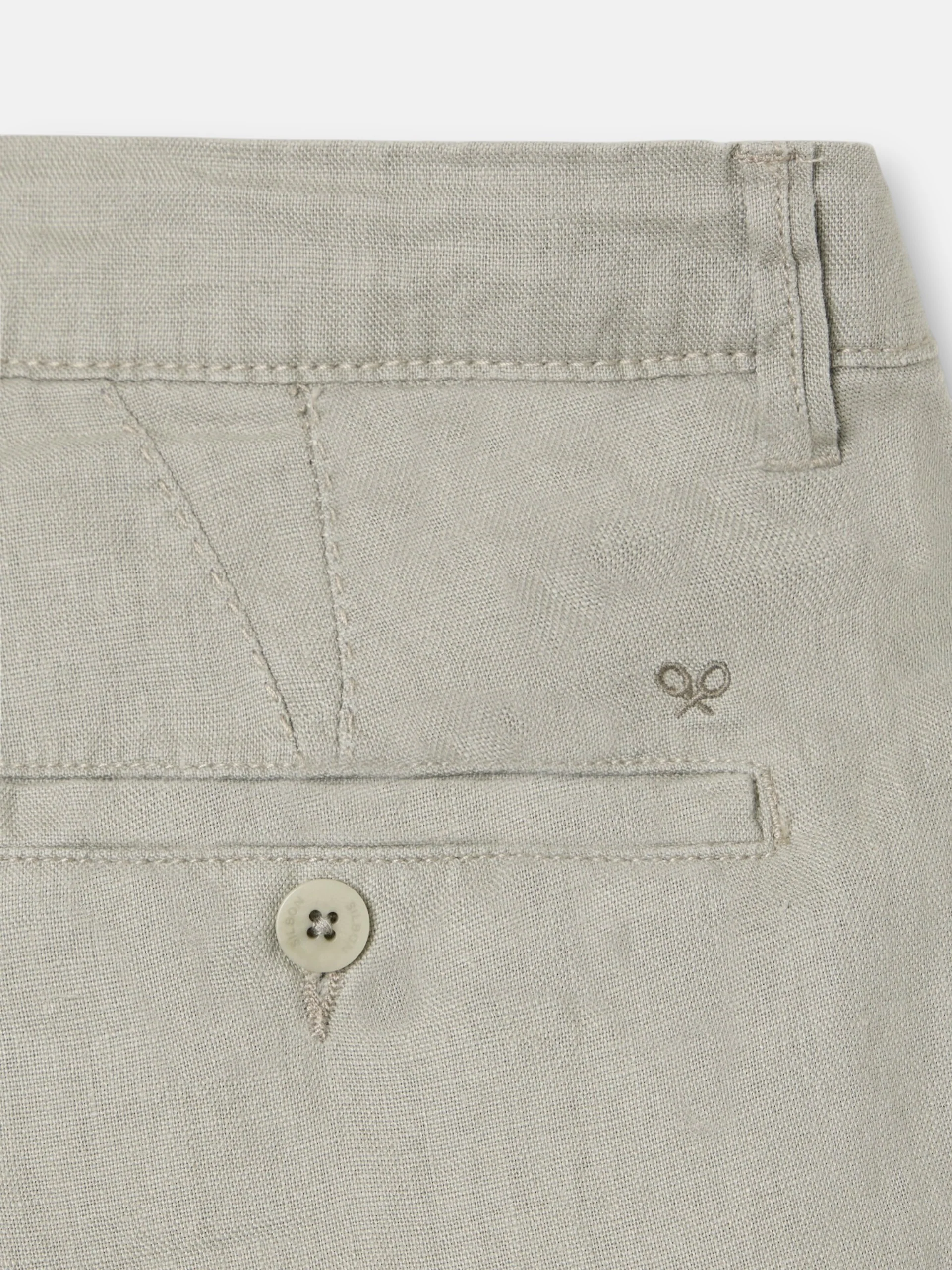 Pantalon sport cargo lino verde medio - Image 4