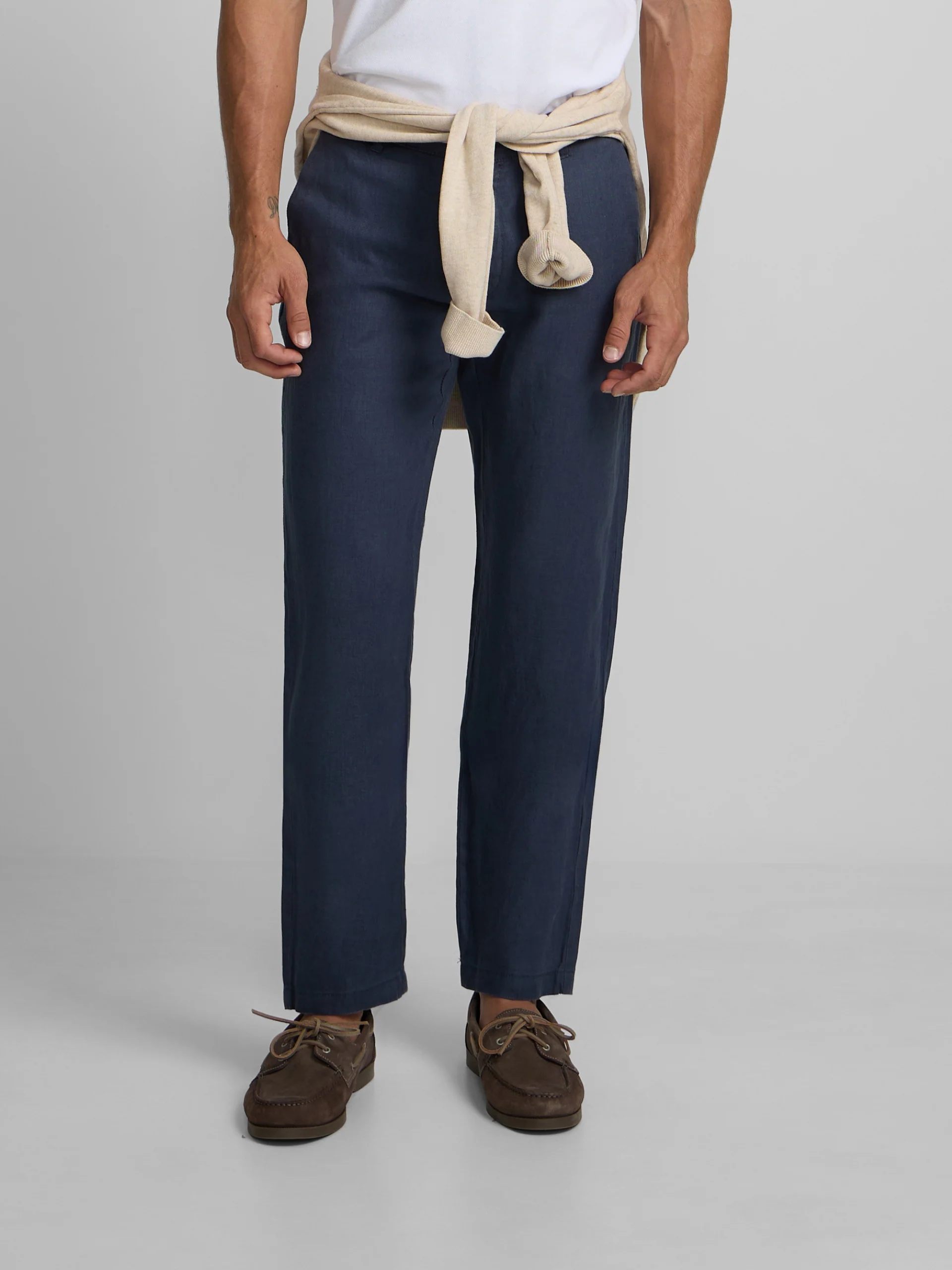 Pantalon sport chino lino azul indigo - Image 4