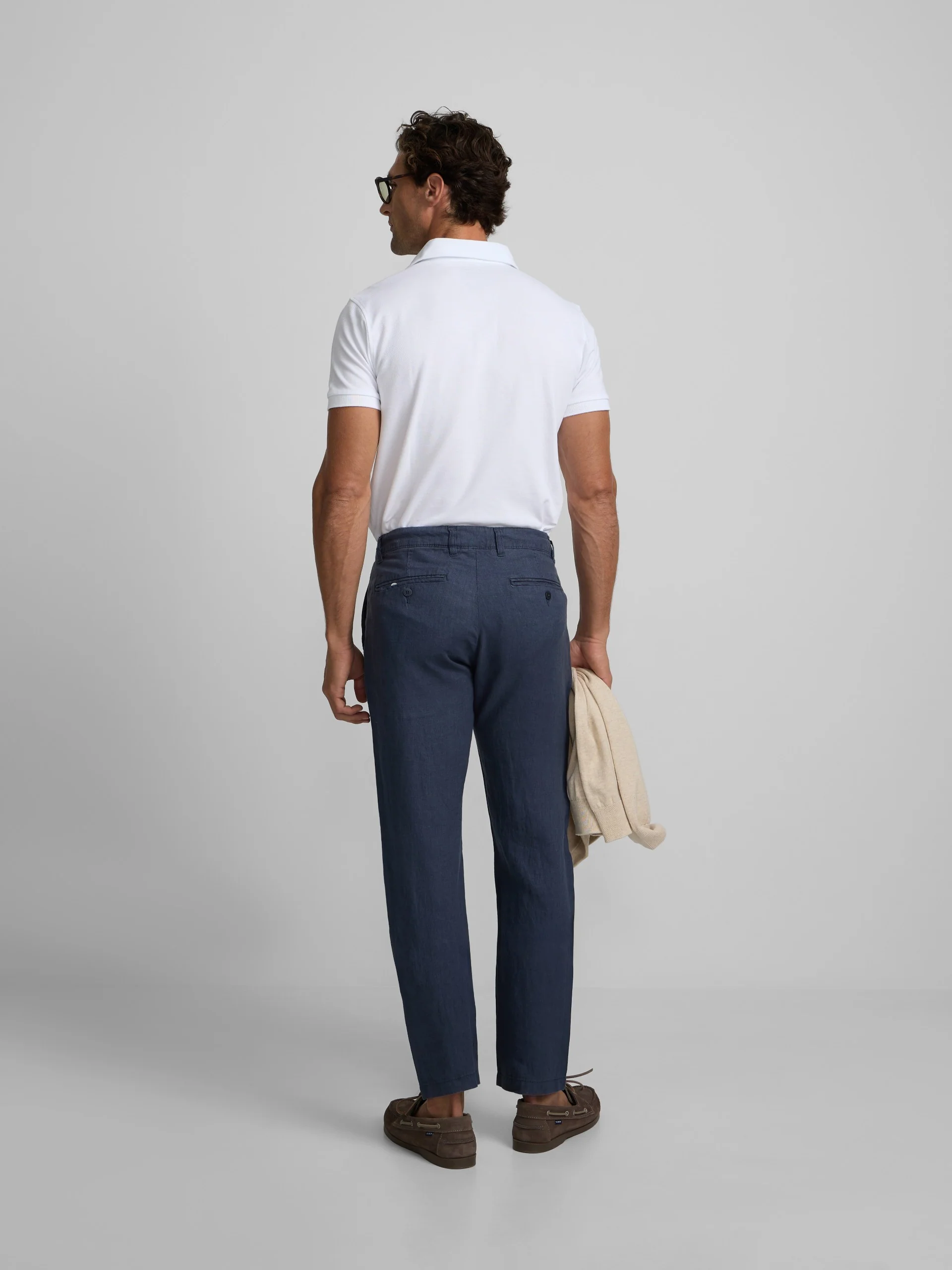 Pantalon sport chino lino azul indigo - Image 6