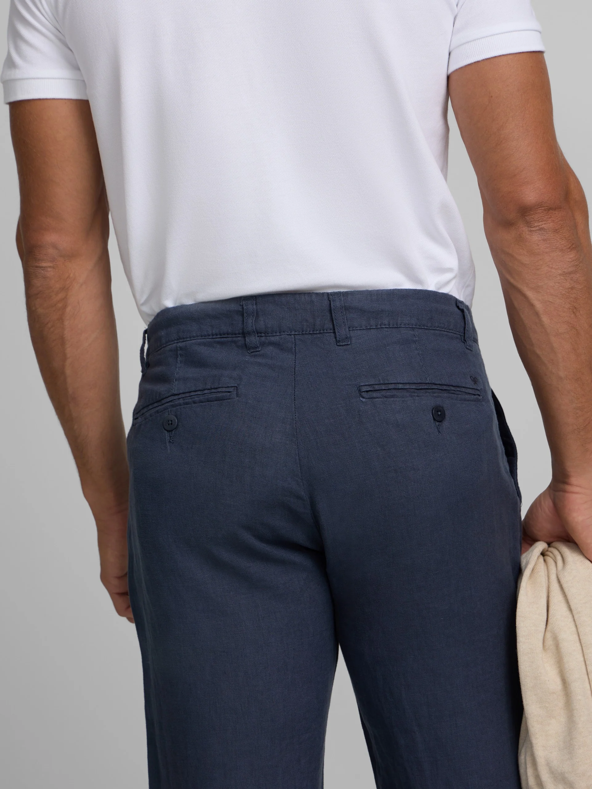 Pantalon sport chino lino azul indigo - Image 7