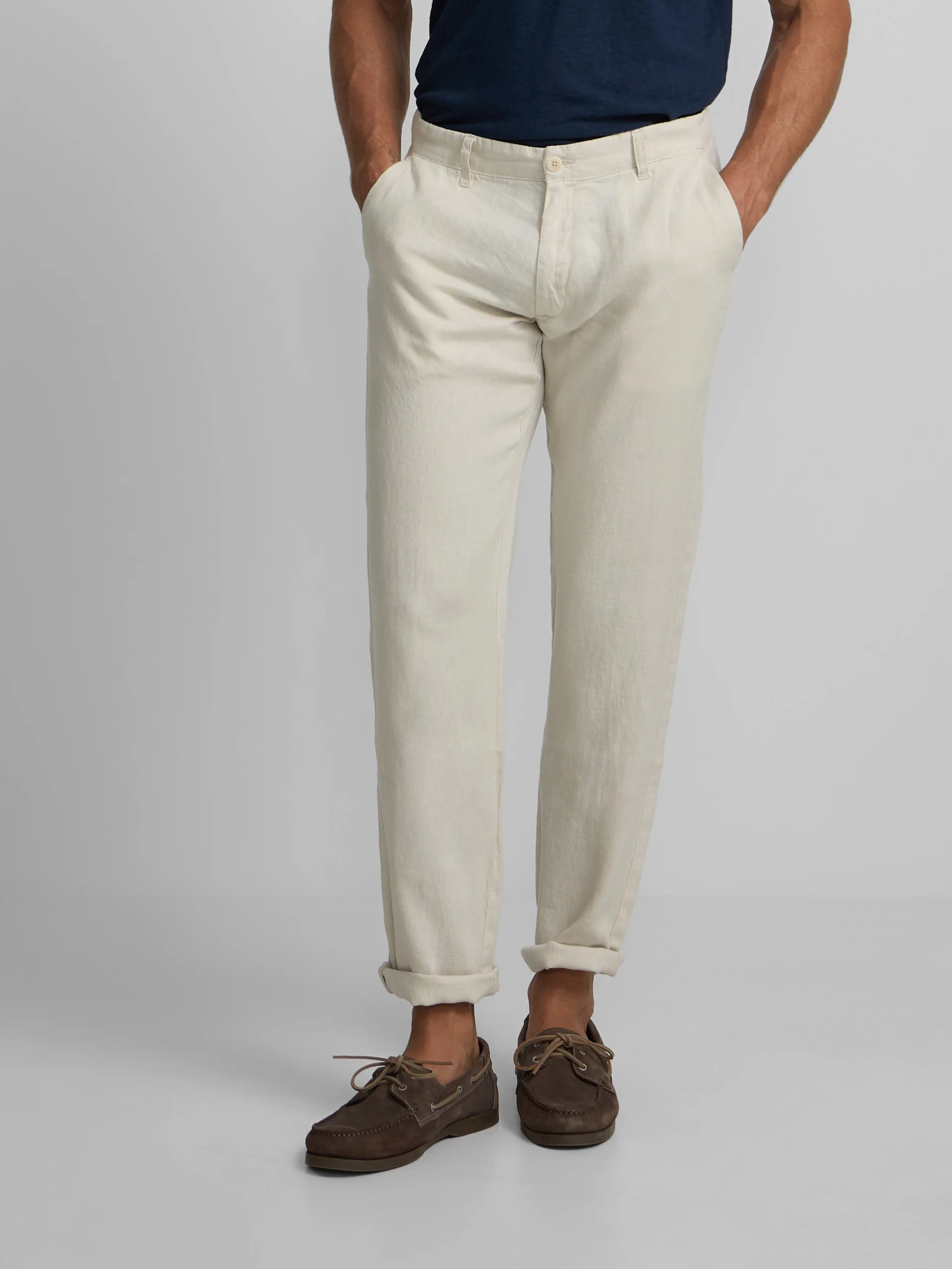 Pantalon sport chino lino beige - Image 4