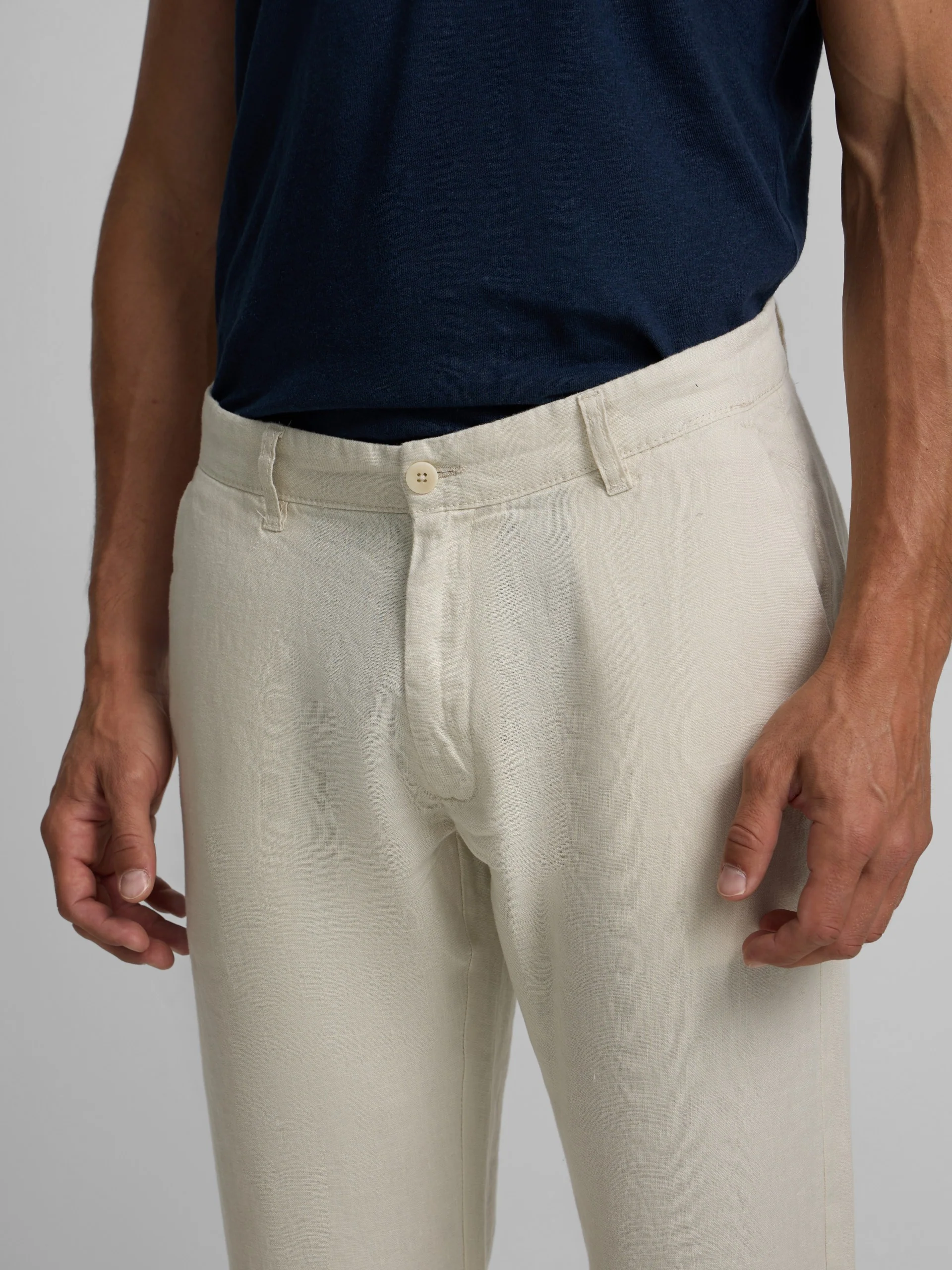 Pantalon sport chino lino beige - Image 5