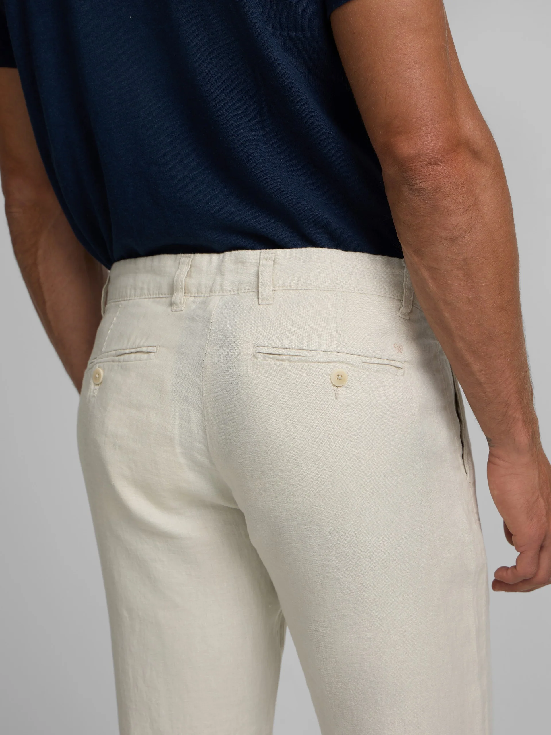 Pantalon sport chino lino beige - Image 7