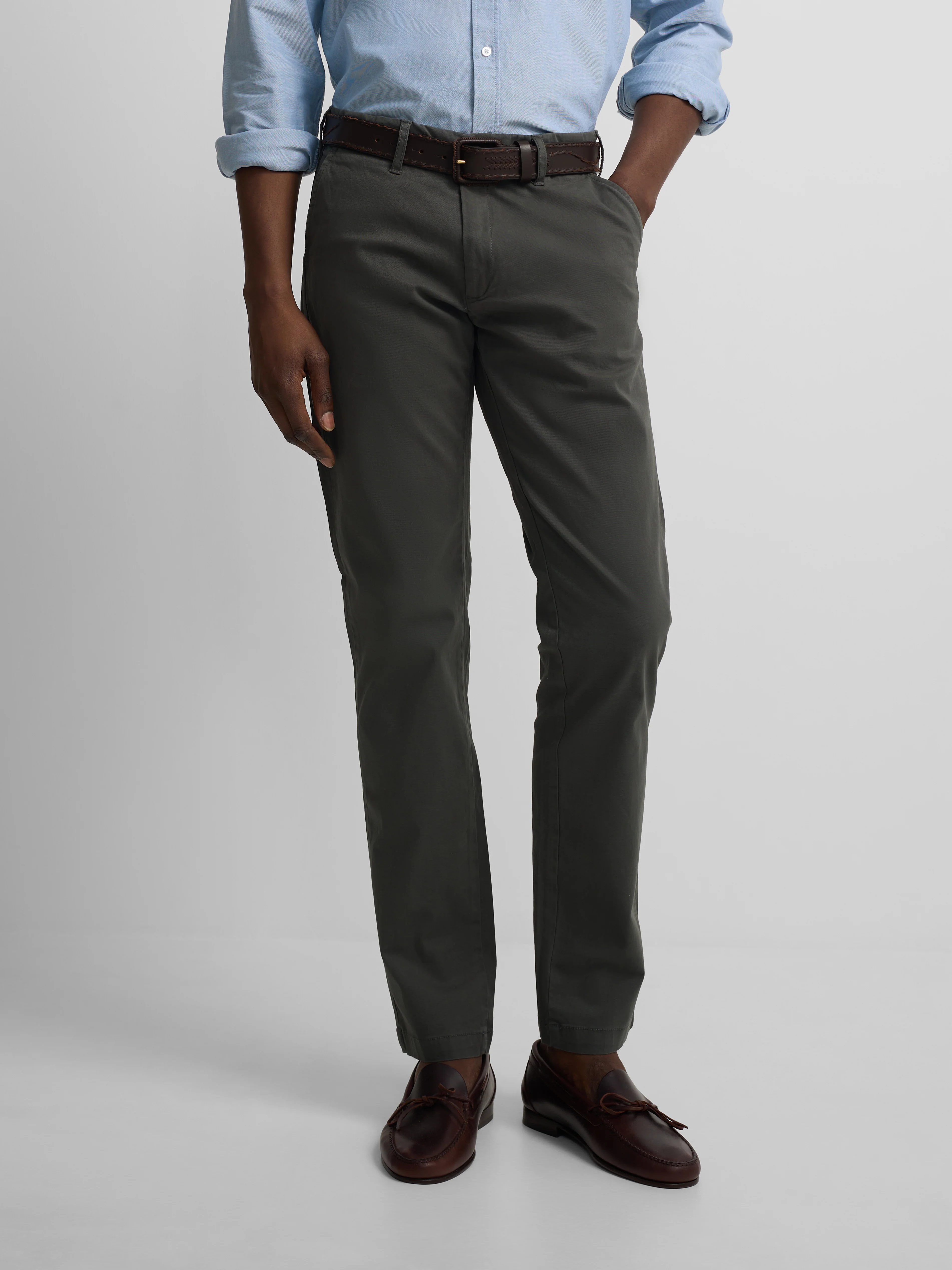 Pantalon sport chino verde oscuro - Image 4