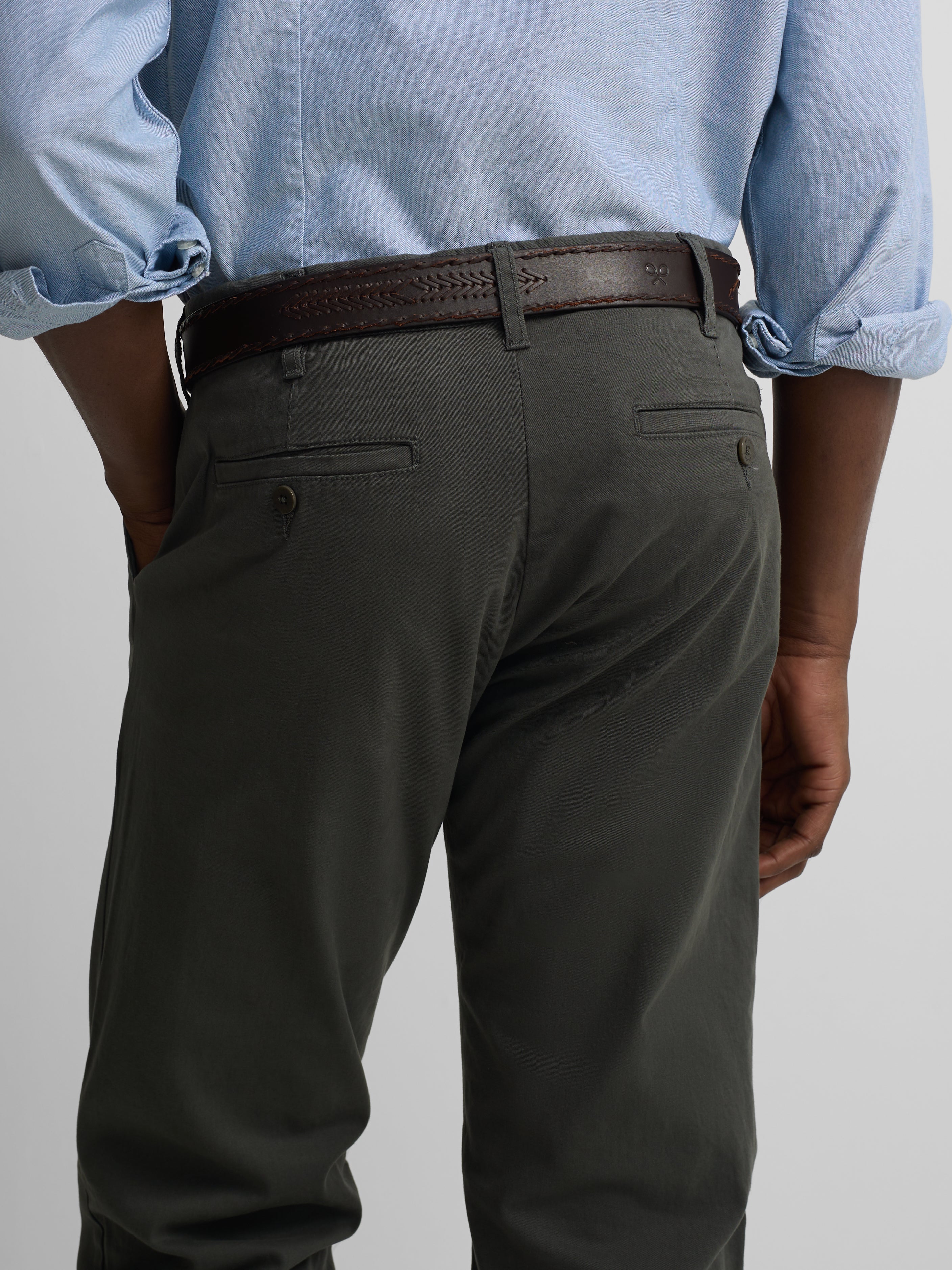 Pantalon sport chino verde oscuro - Image 6