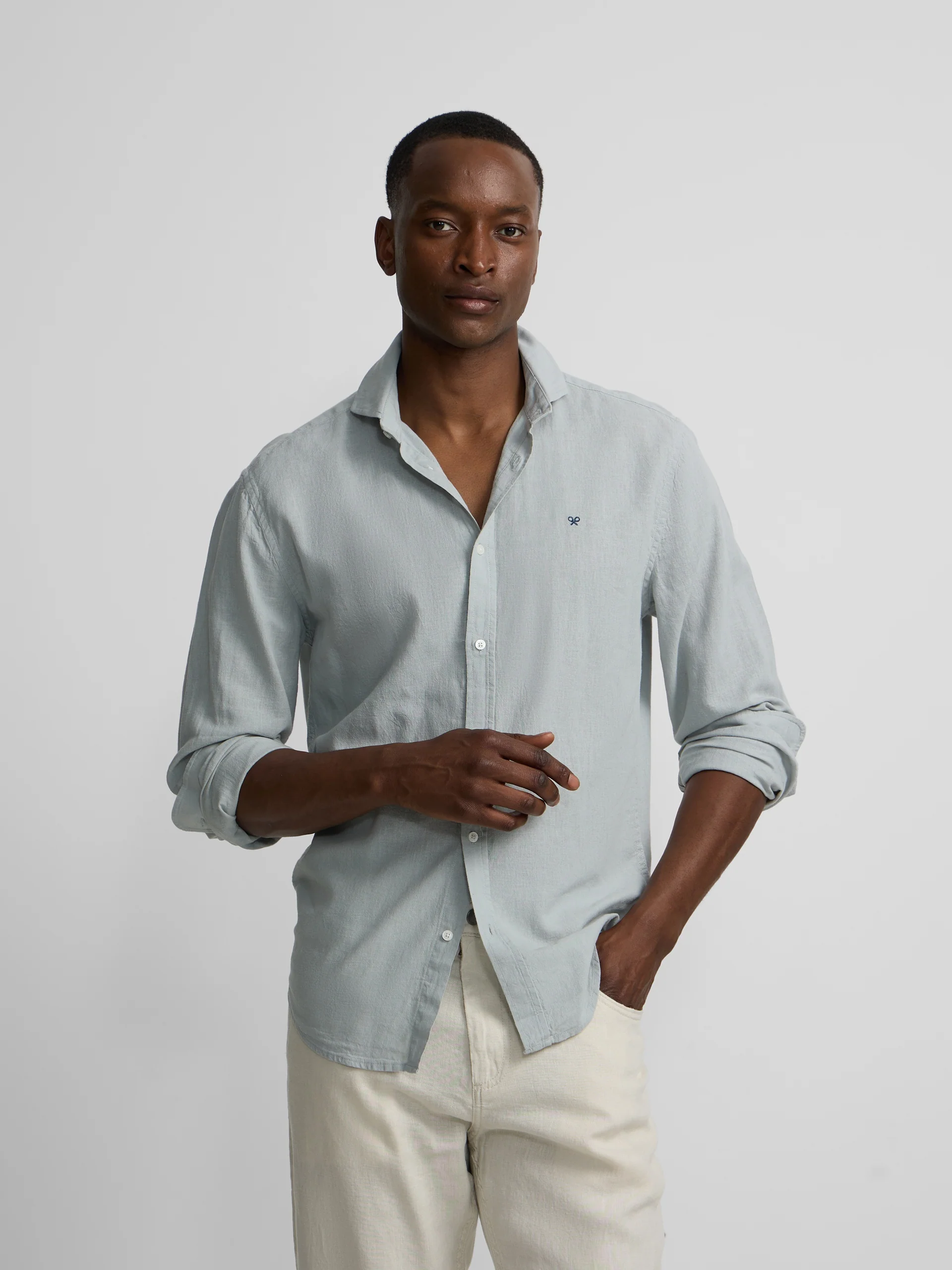 Pantalon sport cinco bolsillos lino piedra - Image 4