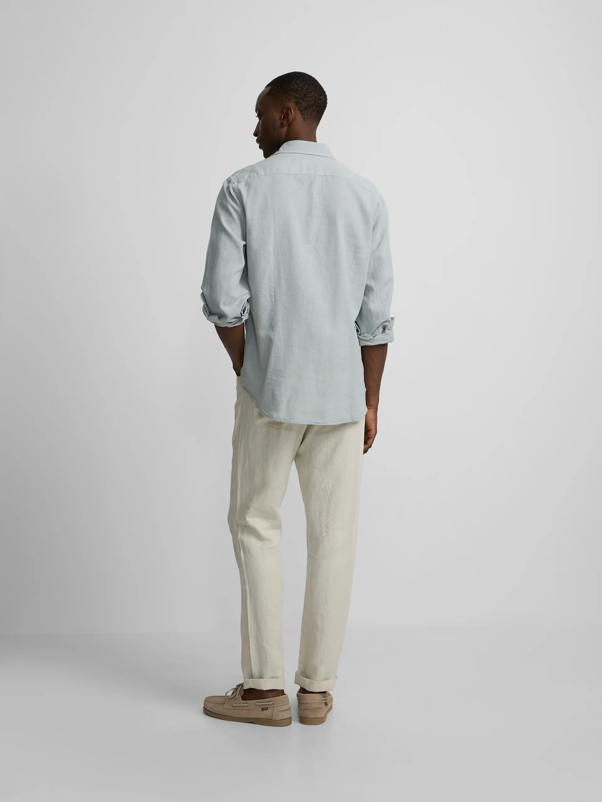 Pantalon sport cinco bolsillos lino piedra - Image 7