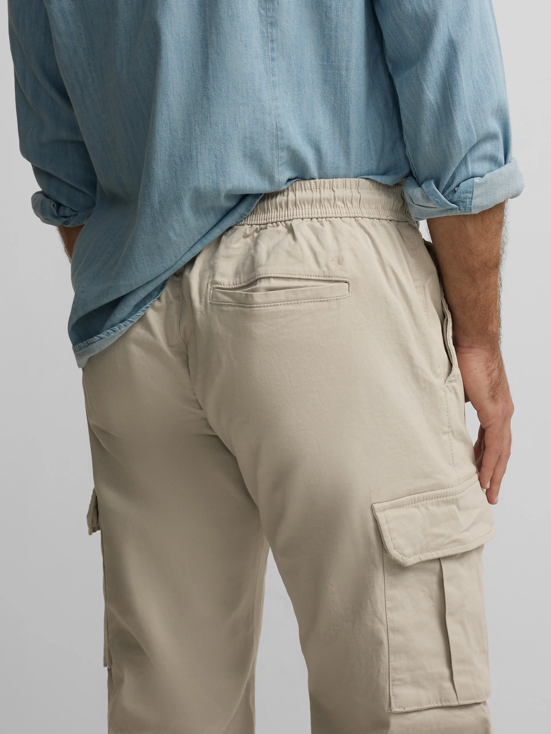 Pantalon sport jogger cargo beige - Image 6