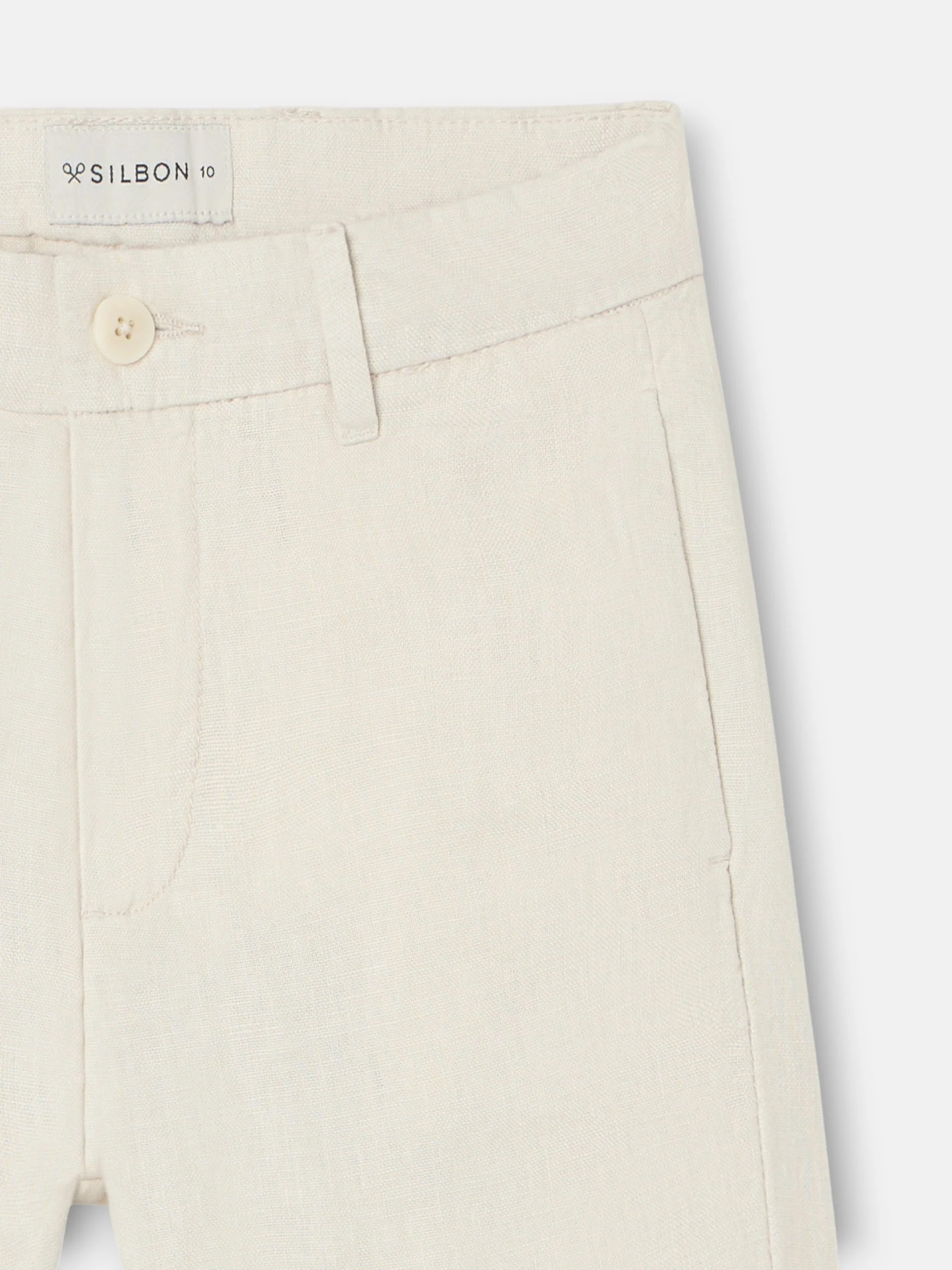 Pantalon sport kids chino lino beige - Image 2
