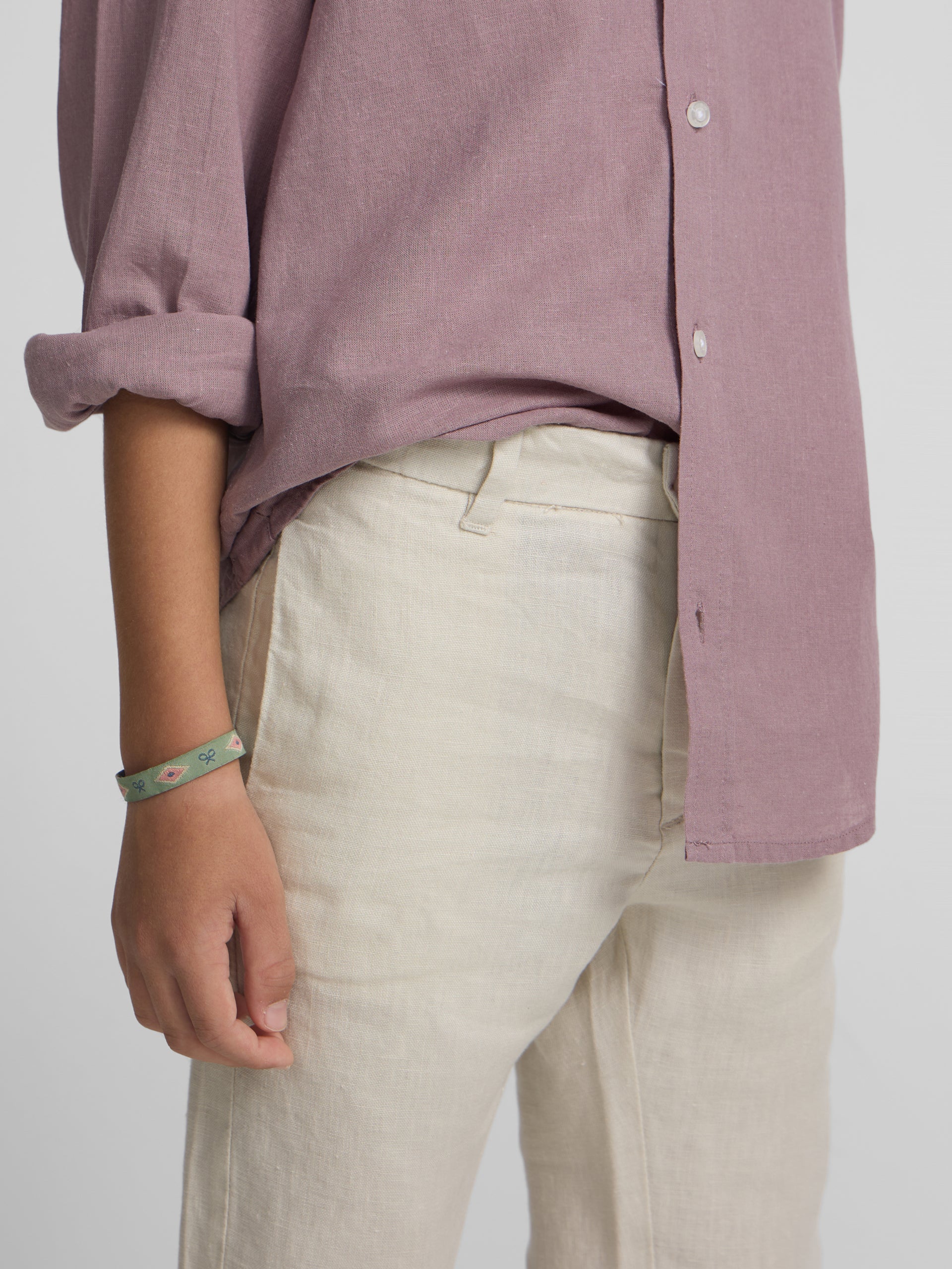 Pantalon sport kids chino lino beige - Image 3